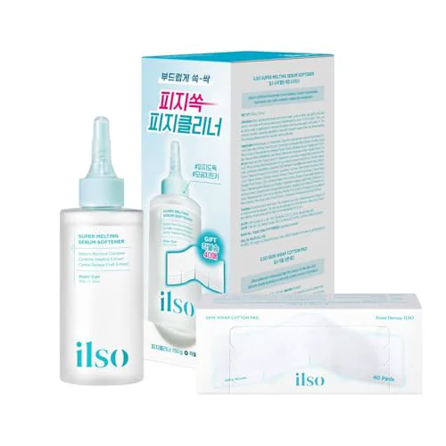 Durable ilso Super Melting Sebum Softener 5.29 fl oz with 40 Skin Wrap Cotton Pads included Pore Cleansing Solution Blackhead Softener Melts Away World-Class