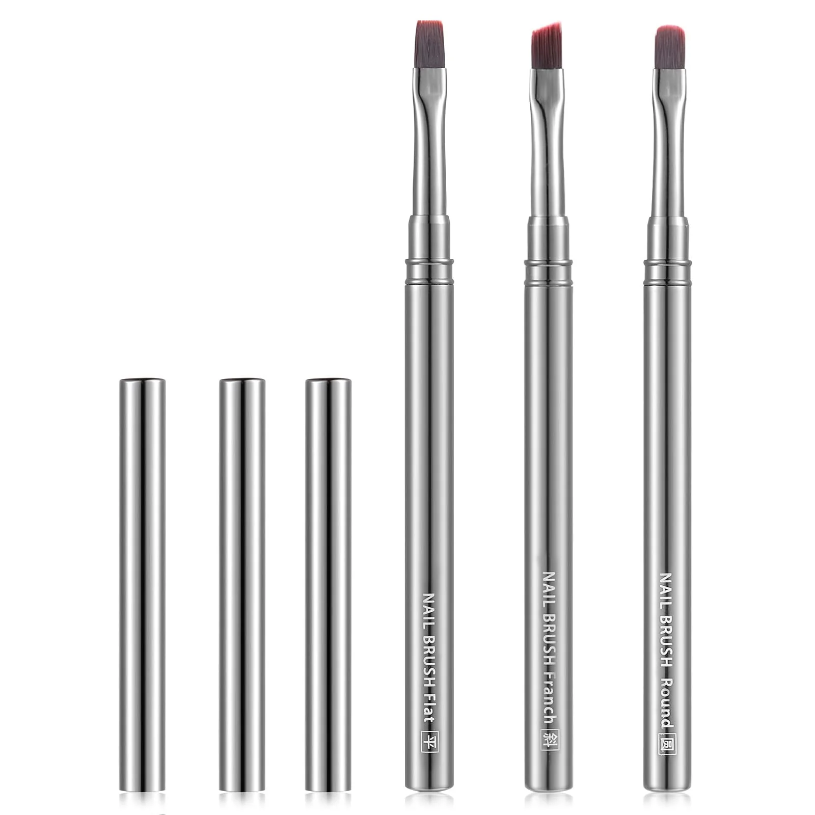 Reliable INENK Nail Art Clean Up Brushes Nail Brushes for Cleaning Polish Mistakes on the Cuticles Acetone Resistant Nail Brush Fingernail Cleaning Brushes Modern