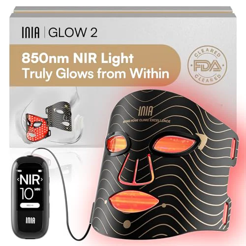 Healthy INIA Red Light Therapy Mask for Face 850nm NIR Red Blue LED Light 4 Modes First-Class