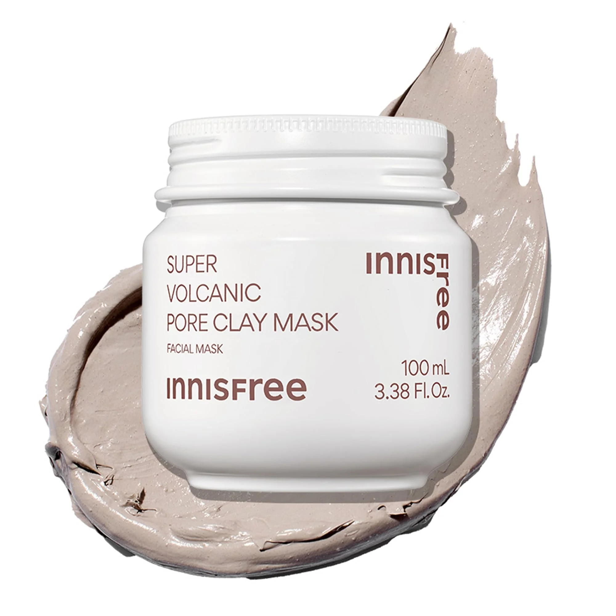 Official Innis Super Volcanic Pore Clay Mask Exfoliating Korean Clay Mask with AHA and Hyaluronic Acid for Oily Skin Minimizes Pores Available in Original