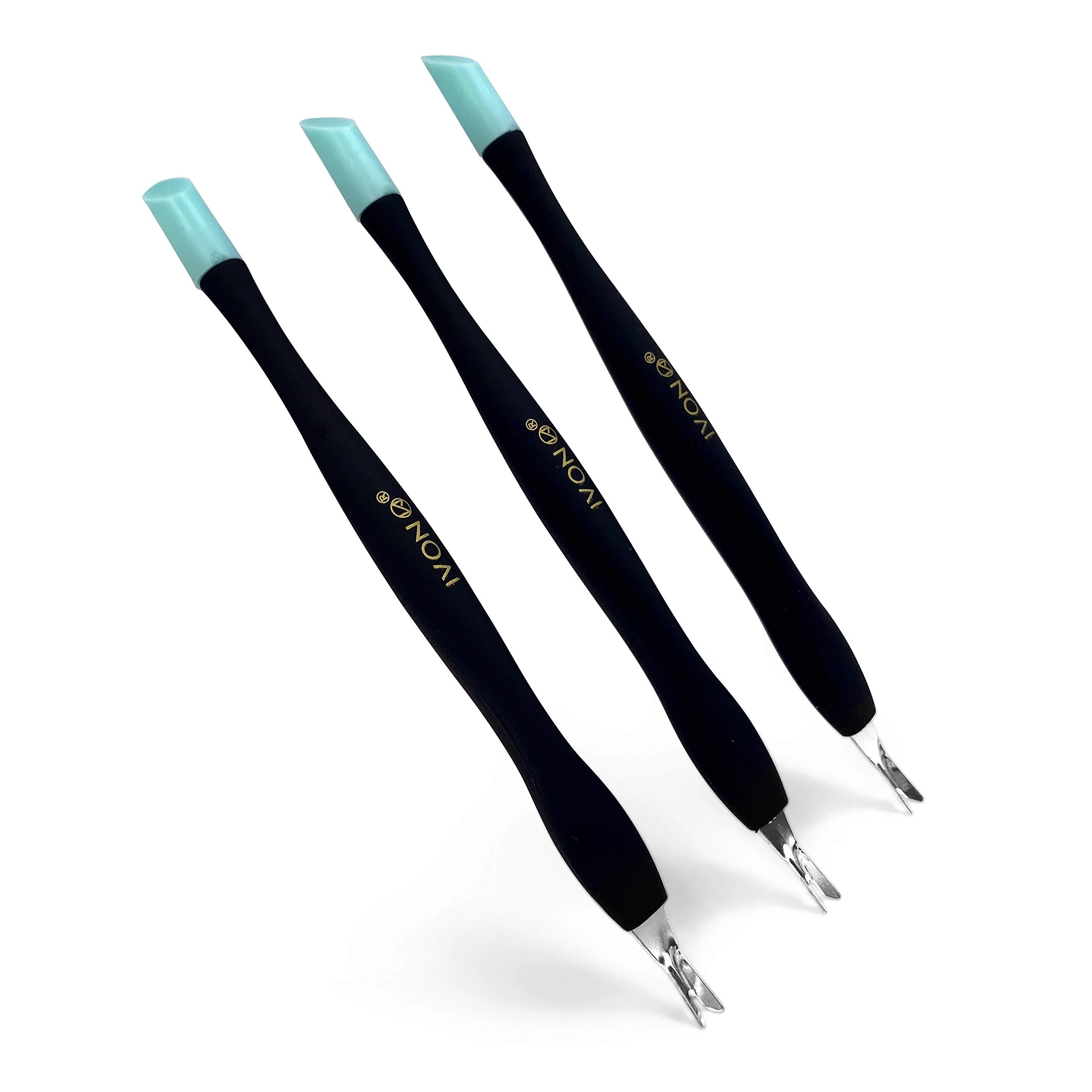 Quality IVON 3 Pack Cuticle Trimmer Pusher Remover Rubber Tip Gentle on Nail Bed Eco-Friendly