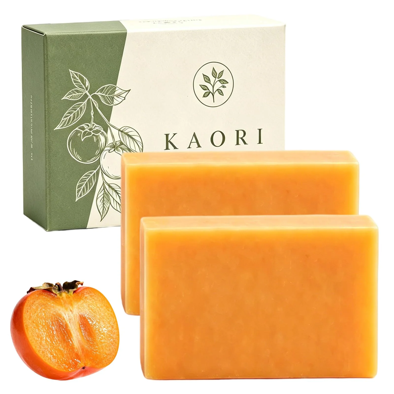 Pure Kaori Deodorizing Persimmon Soap for Old People Smell Nonenal Moisturizing Mature Skin Renewing Purifying Body Wash Persimmon Soap for Body Secure