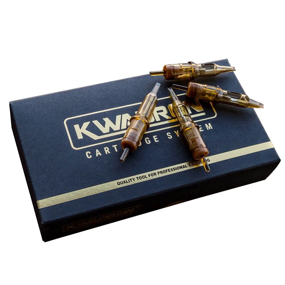 Green Kwadron Tattoo Needle Cartridge Box of 20 Sublime Curved Mag Shaders 10 Long Taper - 15 Curved Mag 10 Long Taper - 30 15SEMLT-SUB Contemporary