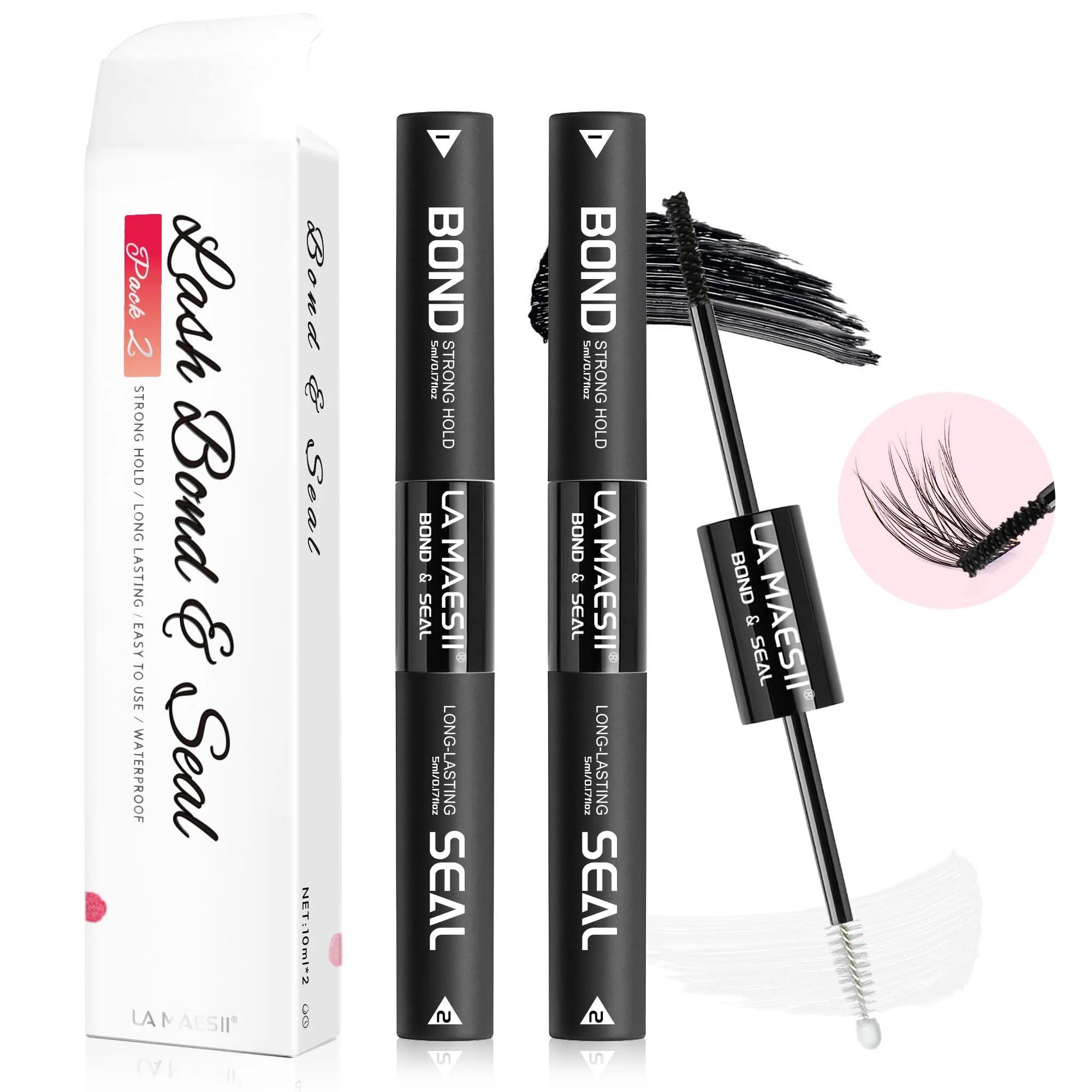 Trendy Lash Bond and Seal Waterproof Lash Remover Lash Cluster Glue for Eyelash Clusters DIY Lash Extension Kit at Home Pack 2 Official