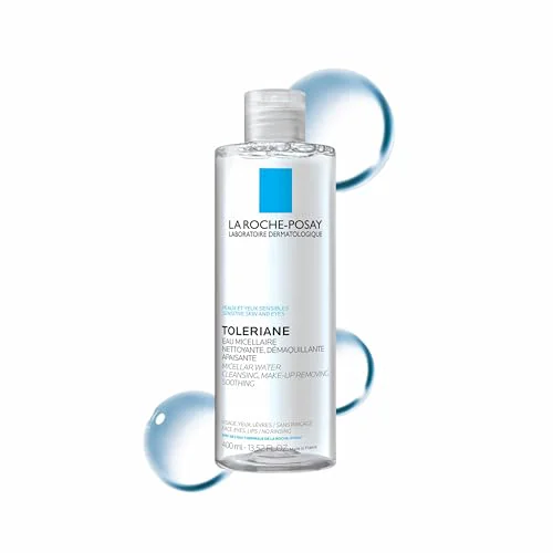 Green La Roche-Posay Micellar Cleansing Water for Sensitive Skin Micellar Water Makeup Remover Cleanses and Hydrates Skin Gentle Face Toner Oil Advanced