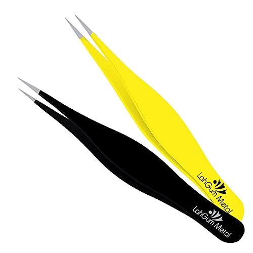 Flexible Super Sharp Pointed Tweezers Precision Fine Point Tip Ingrown Hair Removal Kit - Extra Thin Stainless Facial Hair Remover for Face Innovative