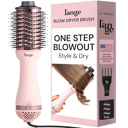 World-Class L'ANGE HAIR Le Volume 2-in-1 Titanium Blow Dryer Brush Frizz Control Blowout Hair Dryer Brush For Drying And Straightening Volumizing Hot Air Prestigious