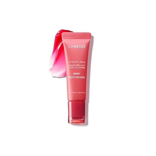 Effective LANEIGE Lip Glowy Balm Sheer Tinted Lip Treatment Balm Tube with Shea Murumuru Butters for Hydrating Moisturizing Glossy Non-Sticky Shine Berry Safe