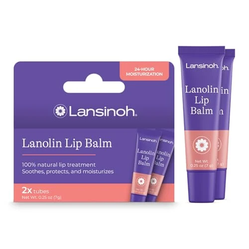 Professional Lansinoh Lanolin Lip Balm 2 Pack 0.25 oz Each Ultra-Moisturizing Lip Care with Natural Lanolin for Dry Chapped Lips Elite