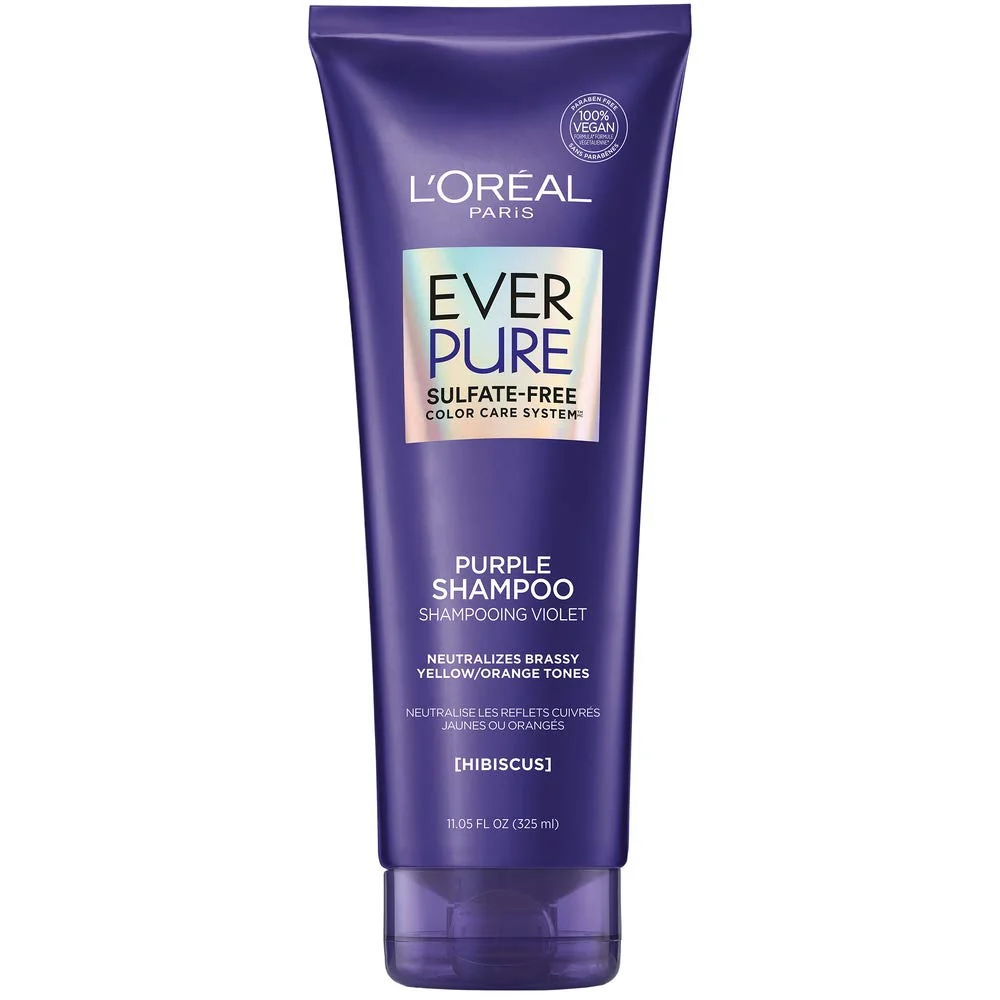 Advanced L Oréal Paris EverPure Sulfate Brass Toning Purple Shampoo for Blonde Bleached Silver or Brown Highlighted Hair 11 Fl Oz Packaging May Verified
