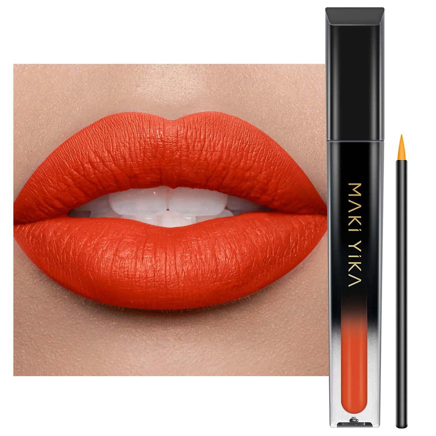 Casual MAKI YIKA Orange Lipstick for Women Color Stay Long Lasting Lipsticks Dependable