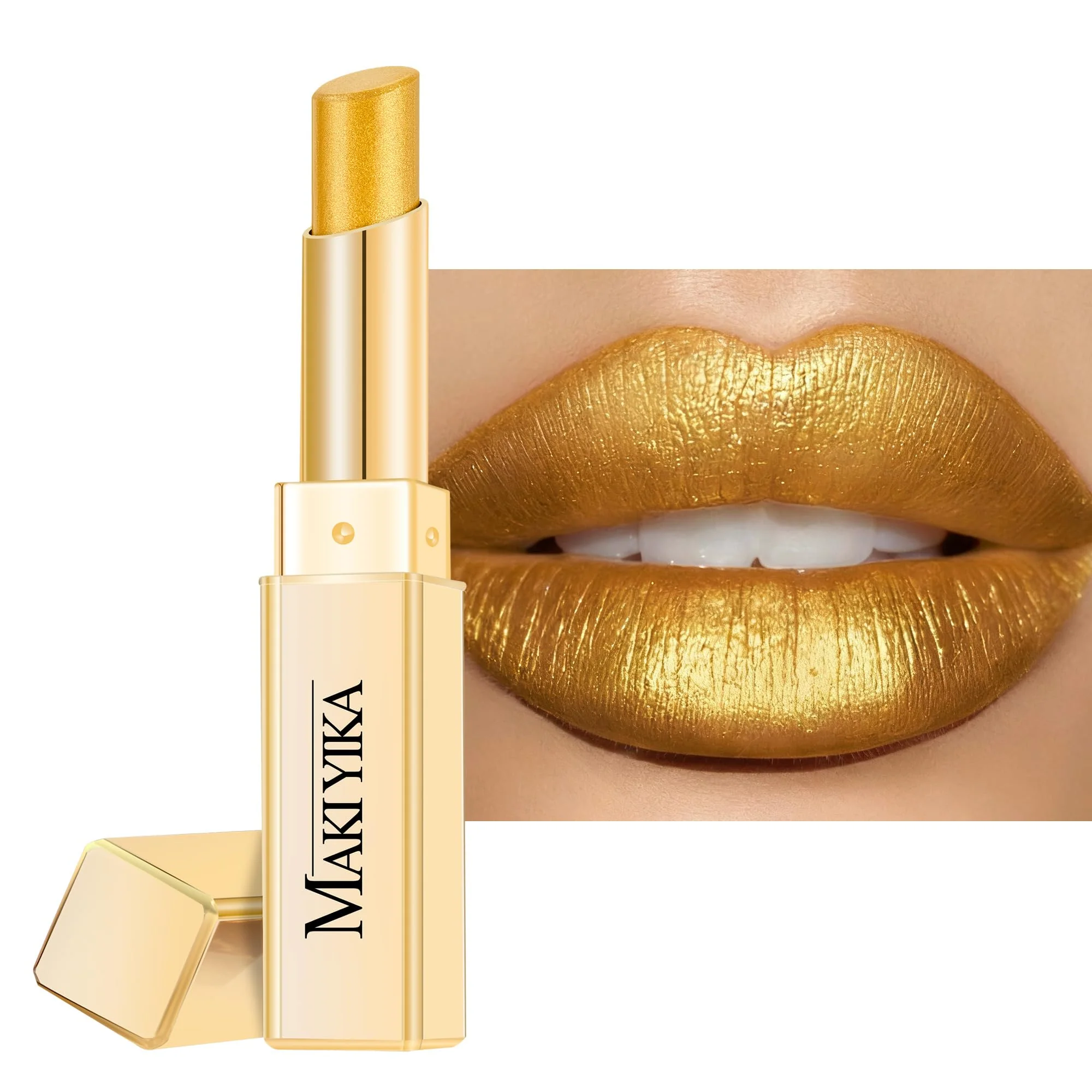 Excellent MAKI YIKA Moisture Gold Lipstick for Women Hydrate Tinted Lip Balm Fast