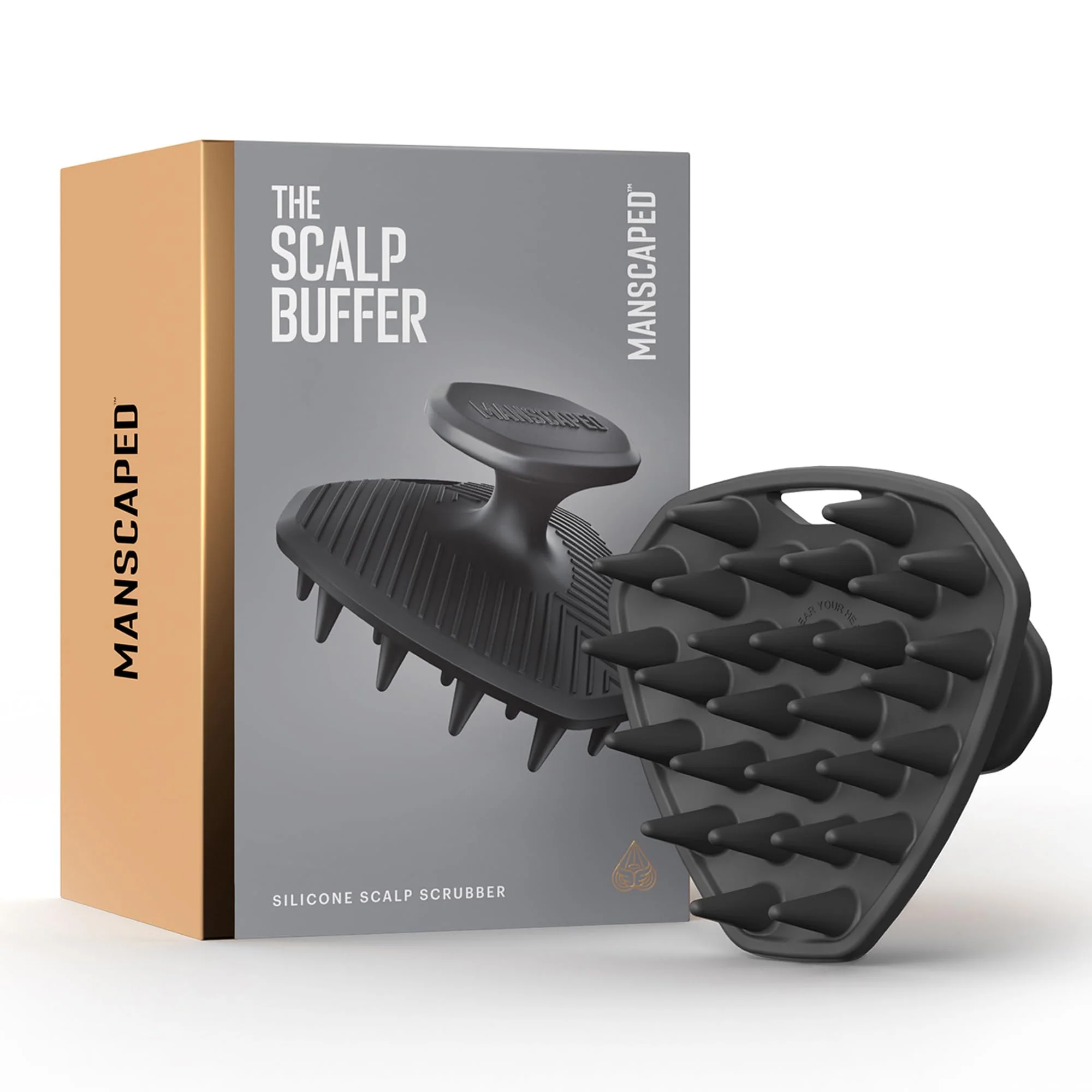 Consistent MANSCAPED® The Scalp Buffer Men s Silicone Head Scrubber - Premium Cleansing Exfoliating Hair Brush Ergonomic Handheld Design for Gentle Scalp Certified