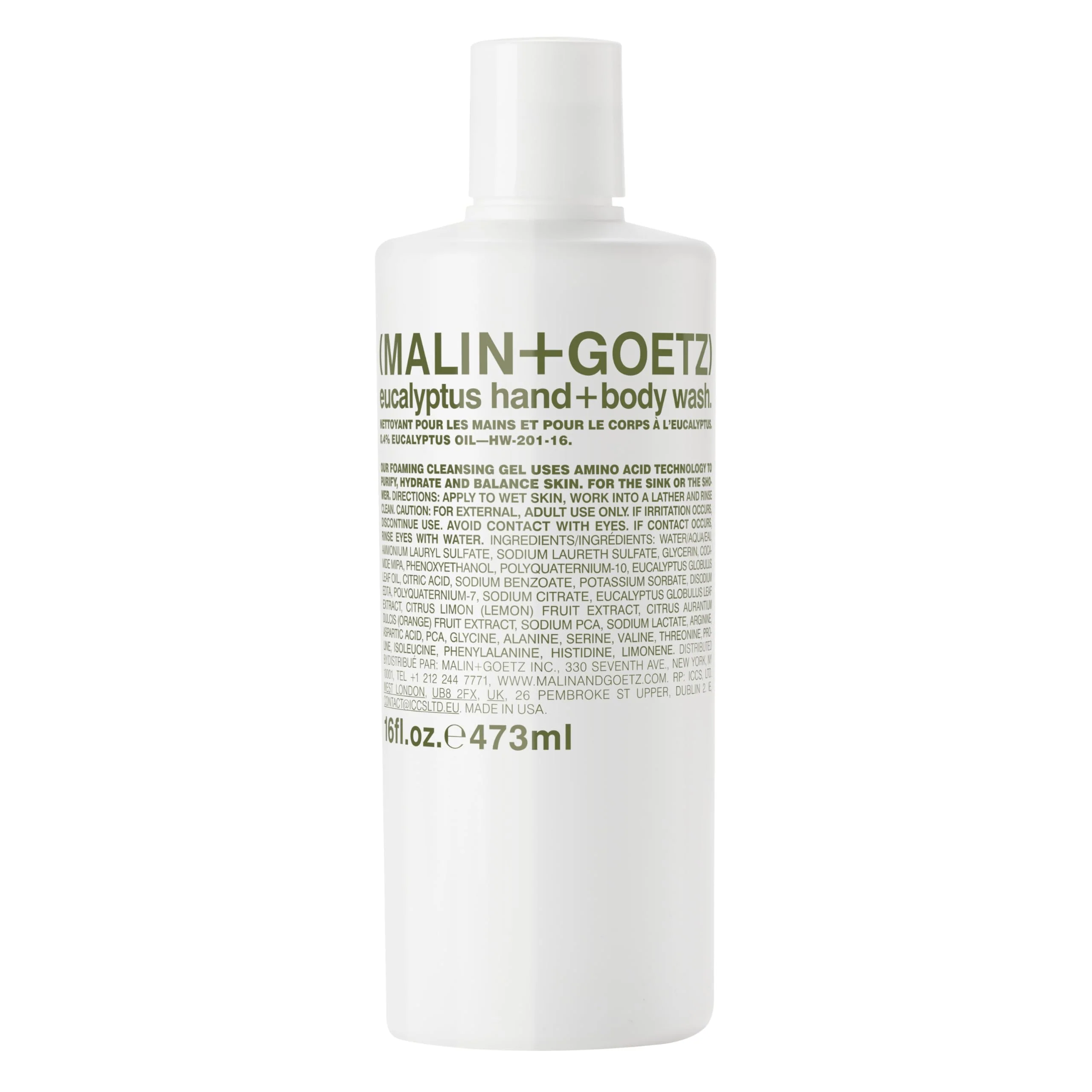 Quality MALIN GOETZ Hand Body Wash Gentle Foaming Cleanser with Botanical Extracts and Amino Acids Hydrating pH-Balanced Unisex Scent Vegan Fine