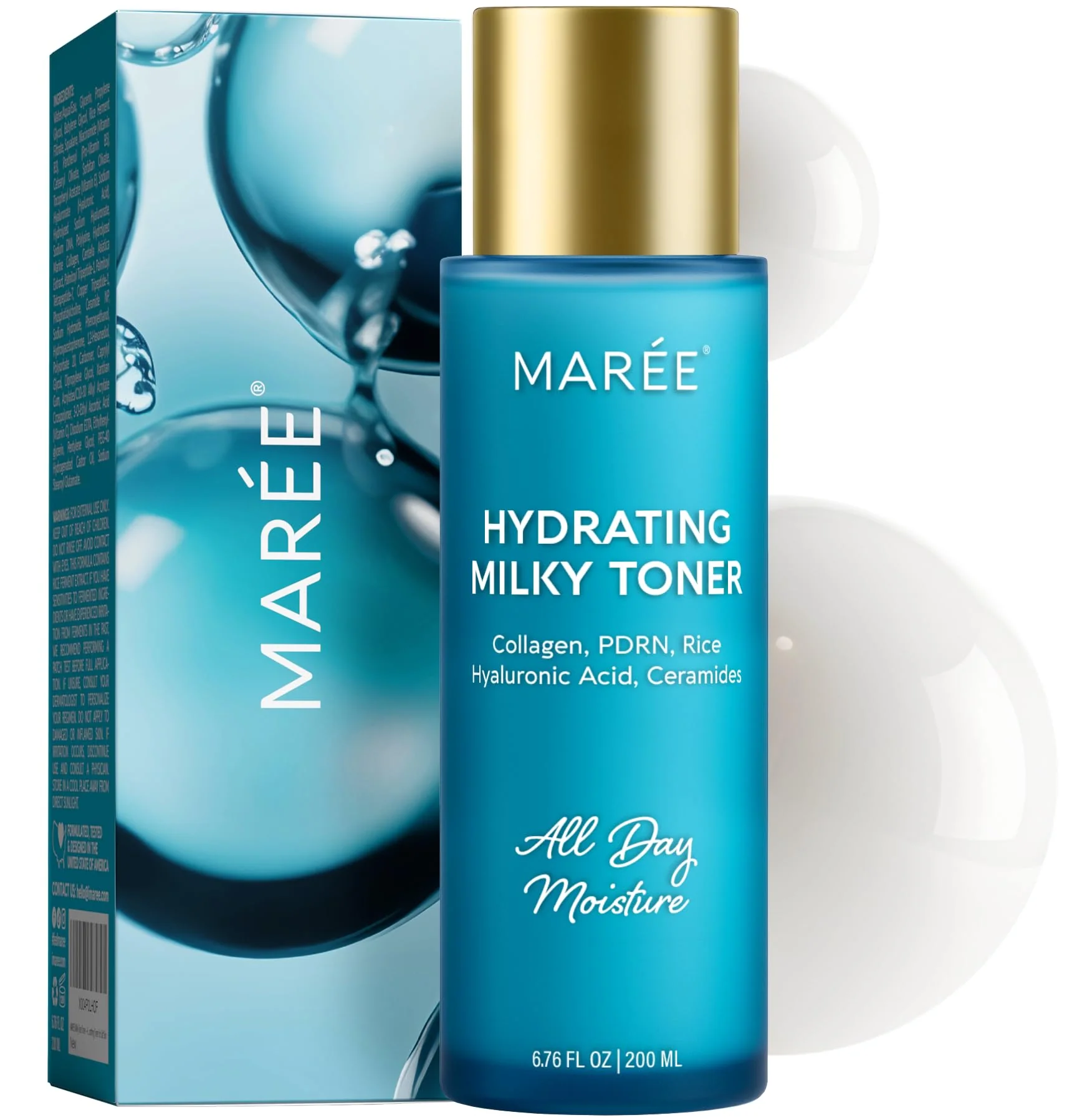 Trendy MAREE Hydrating Milky Toner for Face - Rice Toner with Niacinamide Collagen - Skin Barrier Repair Hydrating Toners for Face - Milk Toners Essence User-Friendly