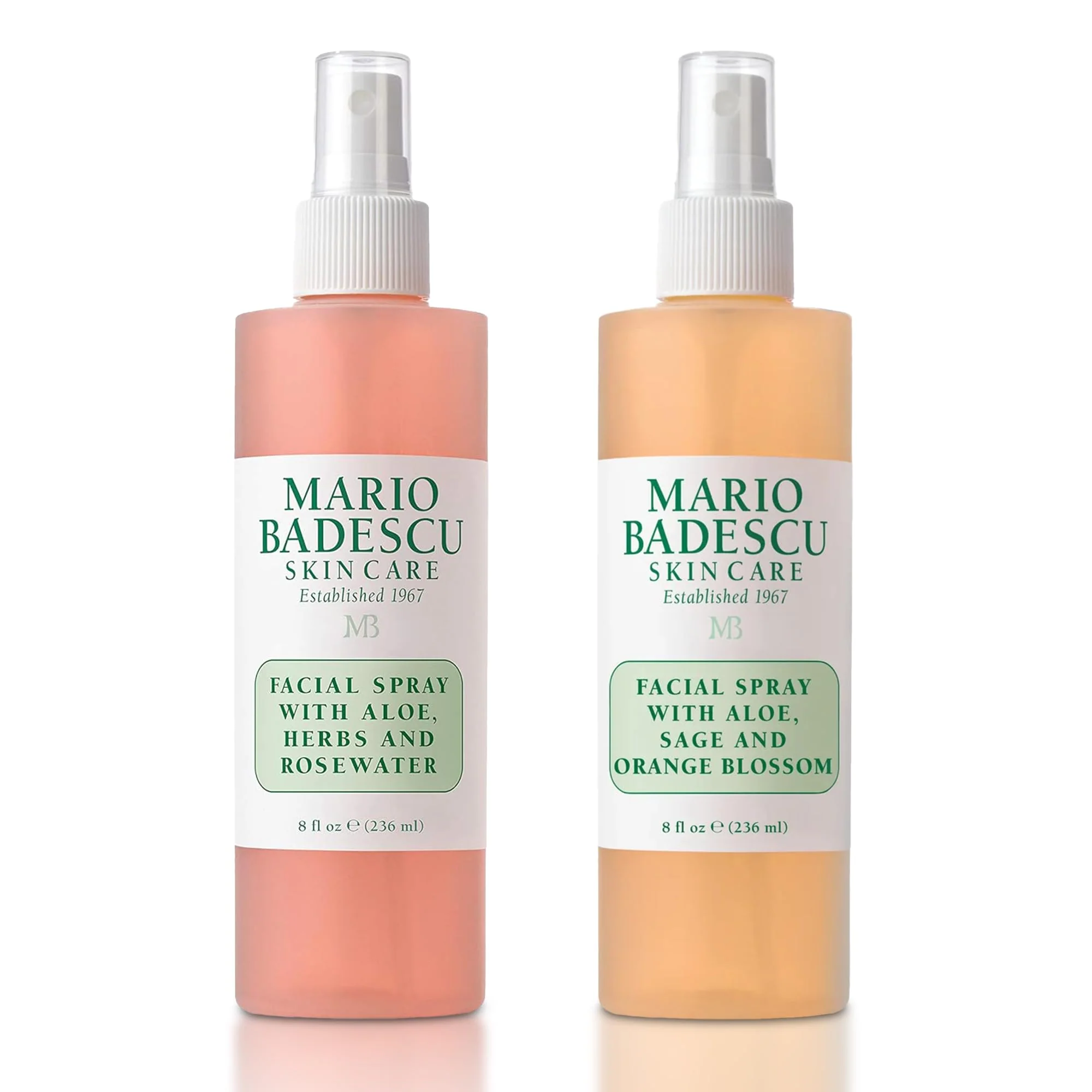 Minimalist Mario Badescu Rose Water Orange Facial Spray Bundle Hydrating Rosewater Face Mist with Aloe Herbs Rejuvenating Sage Orange Blossom Easy-to-Use