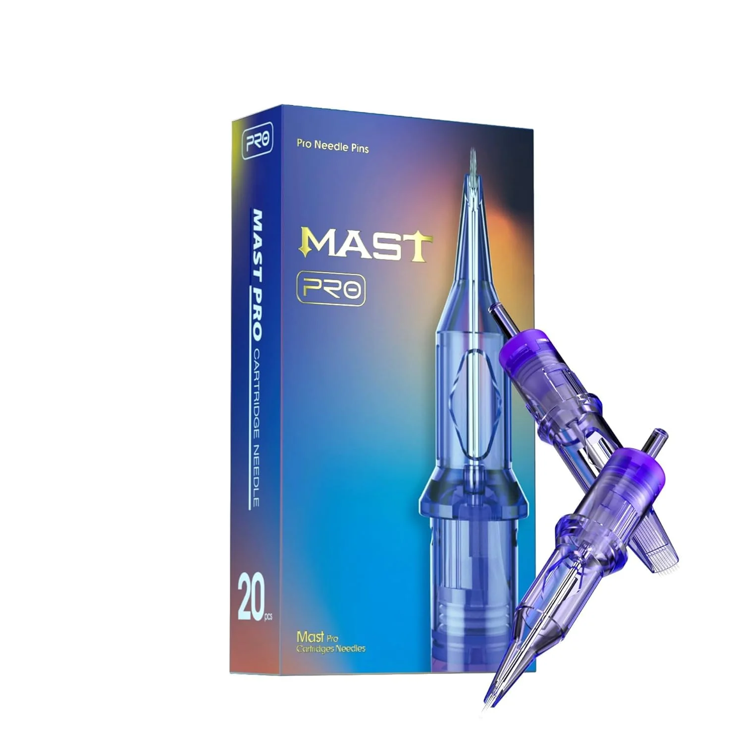 Eco-Friendly Mast Pro Tattoo Cartridges 20Pcs Disposable Needles Bugpin Round Magnum 1205RM Soft