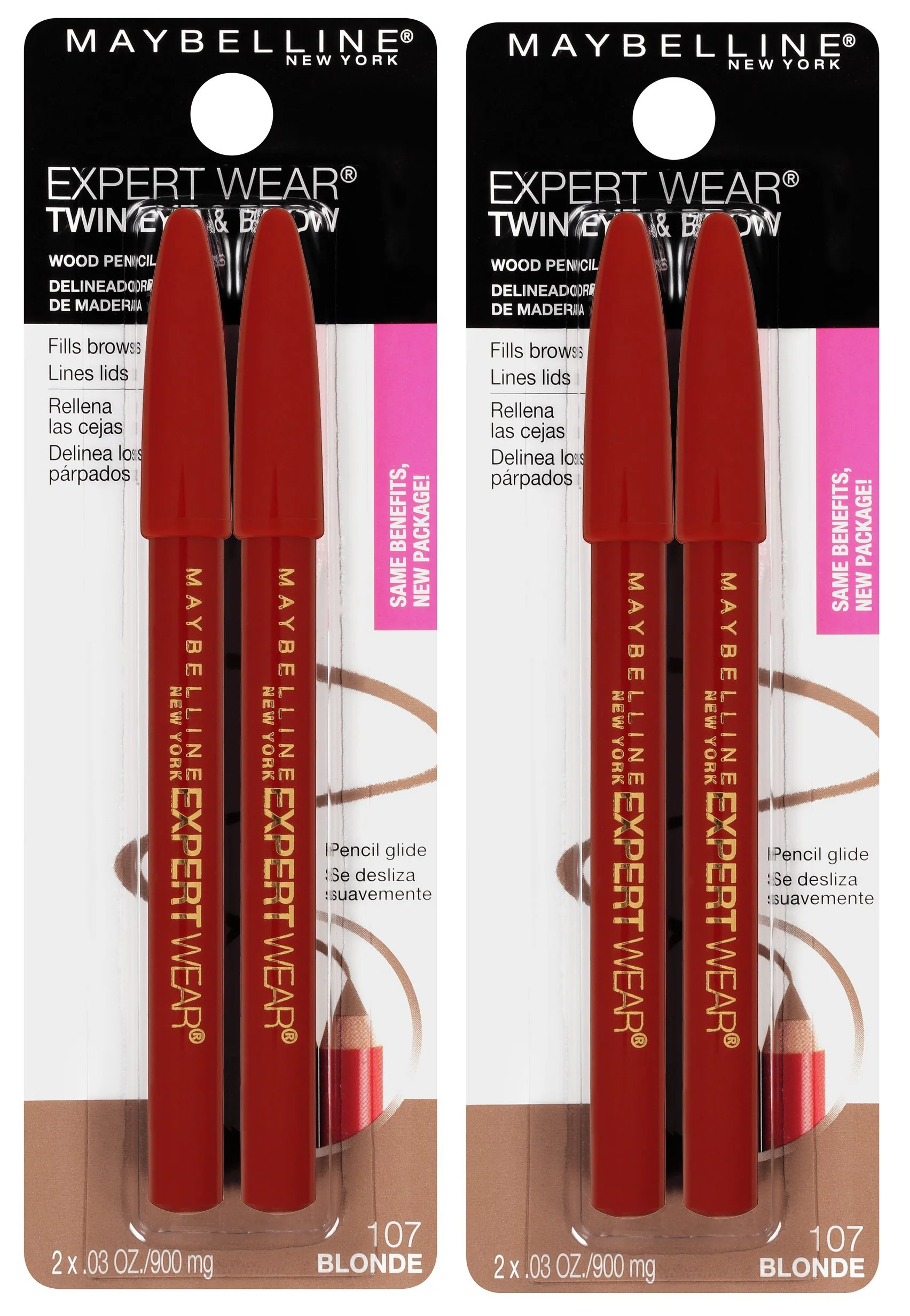 Dependable Maybelline New York Expert Wear Twin Brow Eye Pencils Makeup Blonde 2 Count Pack of 2 Smart