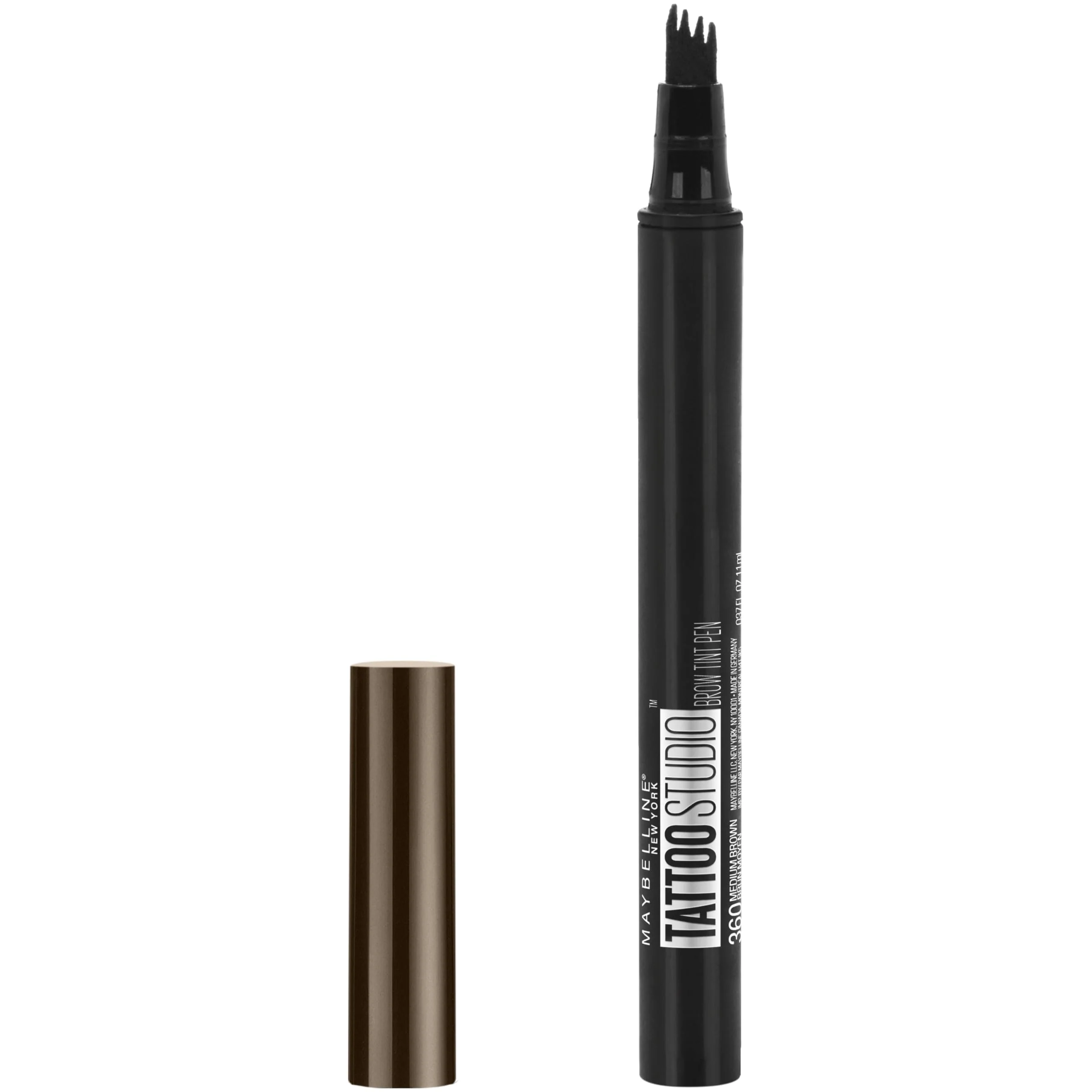 Enhanced Maybelline New York TattooStudio Brow Tint Pen Makeup Deep Brown 0.037 fl. oz. Responsible
