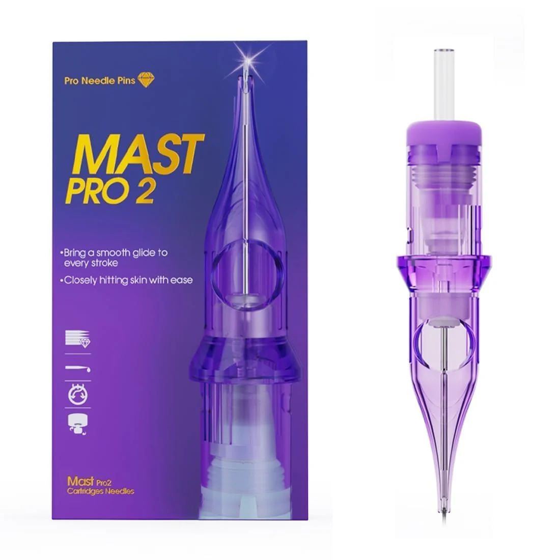 Practical Mast Tattoo Pro2 Tattoo Cartridges 20Pcs Assorted Mixed Sizes 12 Standard 3RL 5RL 7RL 9RL 5RS 7RS 9RS 7RM 9RM 9M Disposable Round Liner Shader Magnum Pure