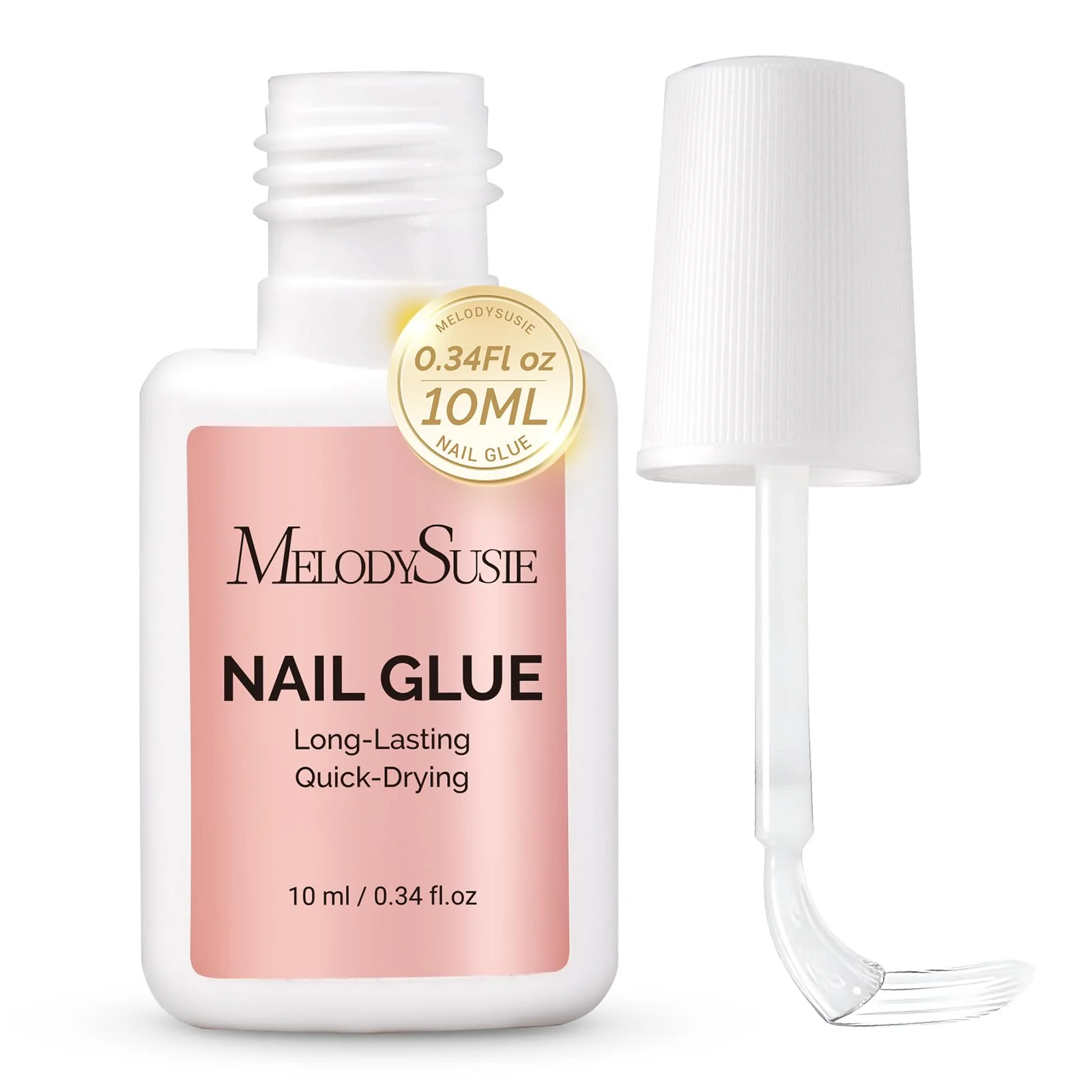 Fine Crafted MelodySusie Nail Glue for Press on Nails Acrylic Nail Tips Quick-Drying Super Strong Long Lasting Adhesive for Fake Nails No UV Lamp Needed with Easy High-Grade