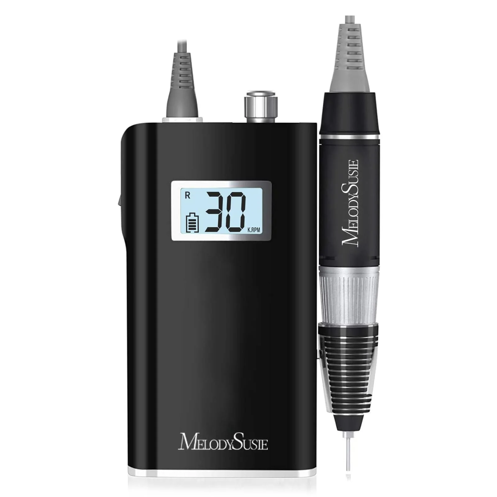 Versatile MelodySusie Entry-Level Clip-On Rechargeable Nail Drill SC320D 30000RPM Essential E-File with LCD Display for Manicure Shaping Gel Removal Authentic