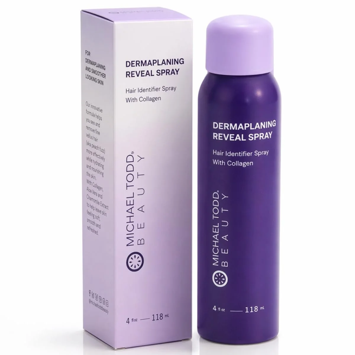 Trendy Michael Todd Beauty - Sonicsmooth Hair Identifier Spray - Radiance Reveal Mist for Face Shaving Dermaplaning - Highlights Peach Fuzz Superior
