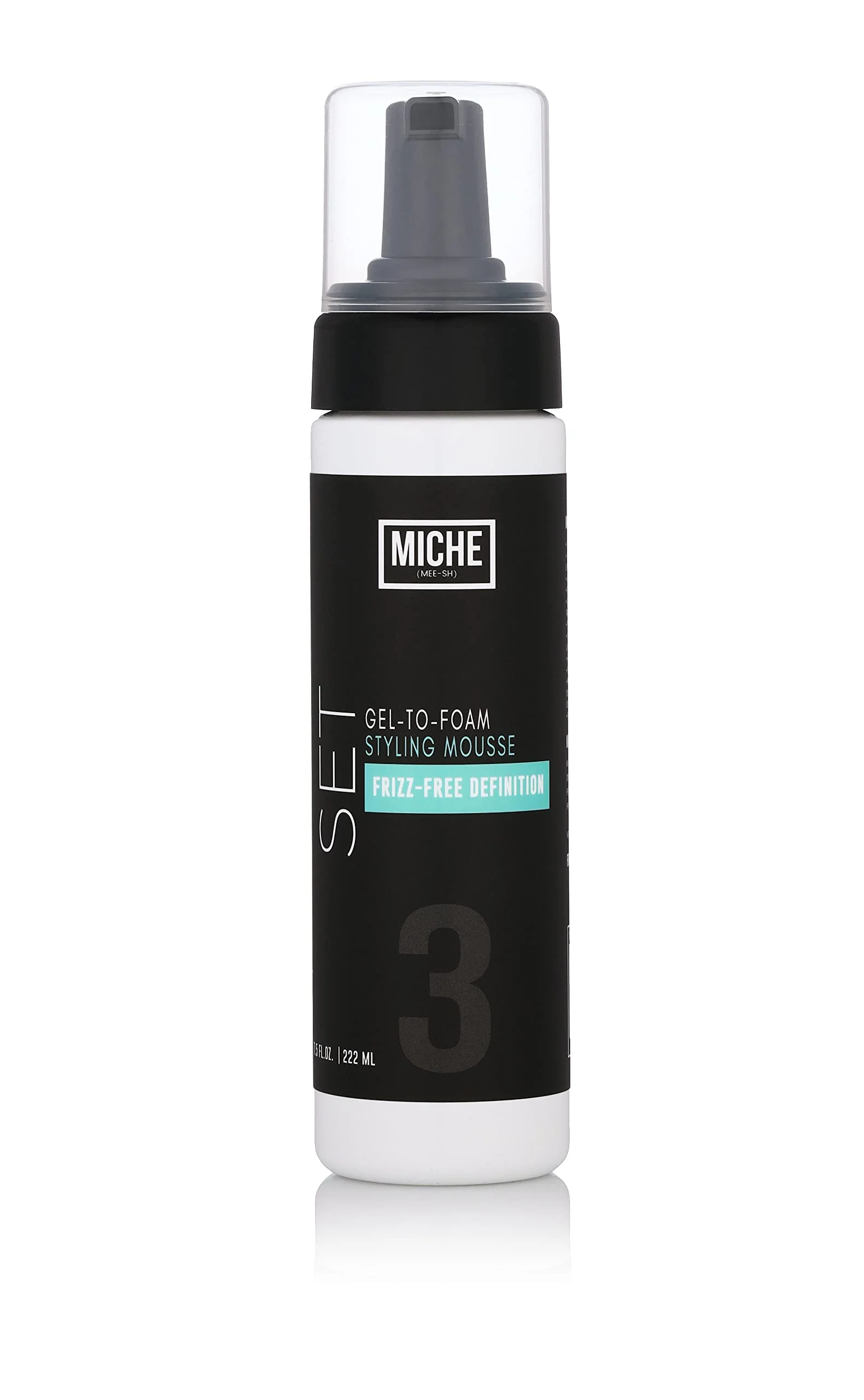 Minimalist Miche Beauty Set Gel to Foam Mousse - Lightweight Styling Foam for All Hair Types Long-Lasting Hold Definition Flexibility Frizz Control 7.5 fl Efficient