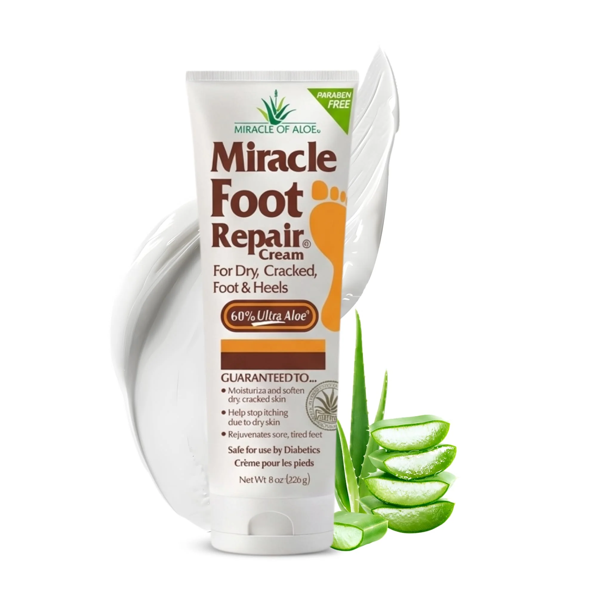 Flexible Foot Repair Cream 8 oz Repairs Dry Cracked Heels and Feet Recyclable