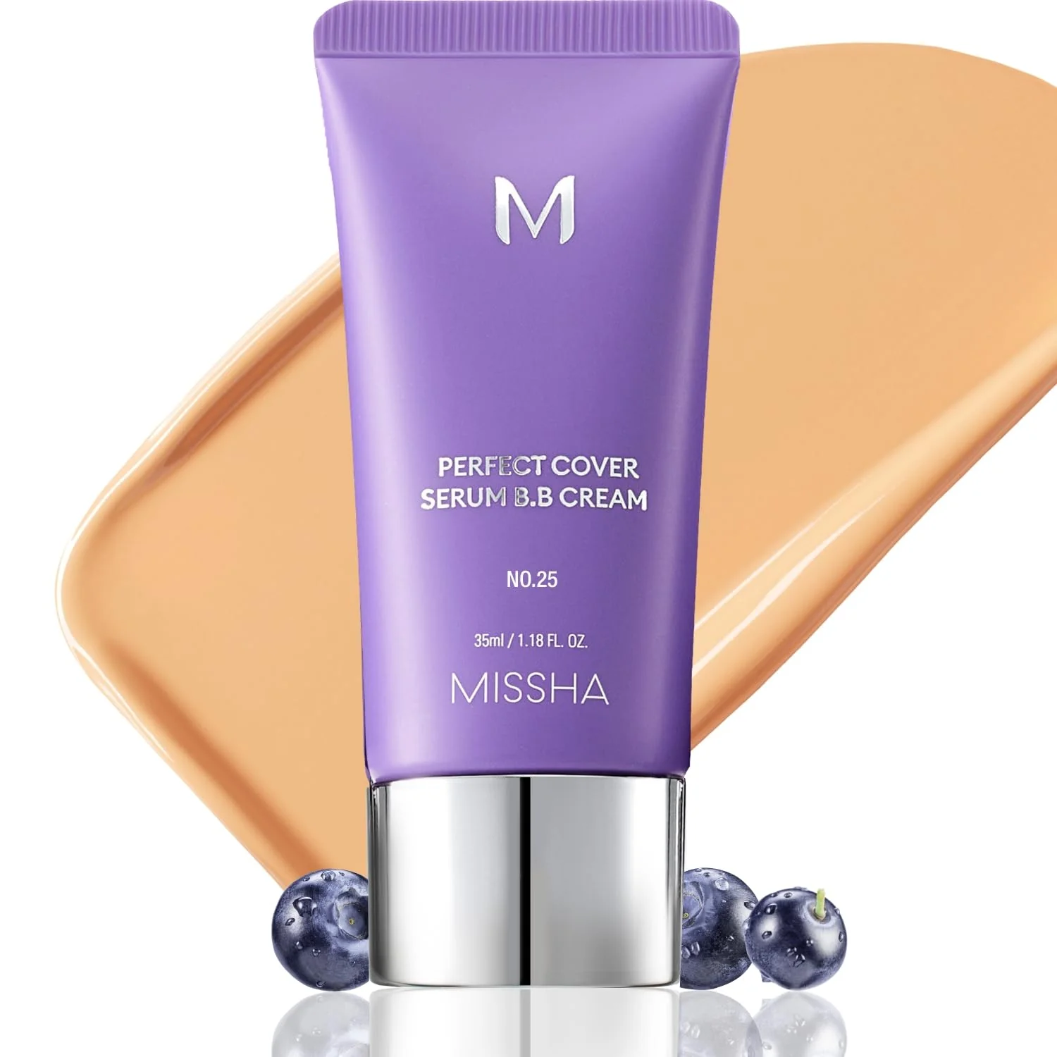 Fashionable MISSHA M Cover Serum BB Cream No.25 Warm Beige - Medium with Warm Undertone Skin Tint Tinted Moisturizer Skin Care Foundation Makeup Durable