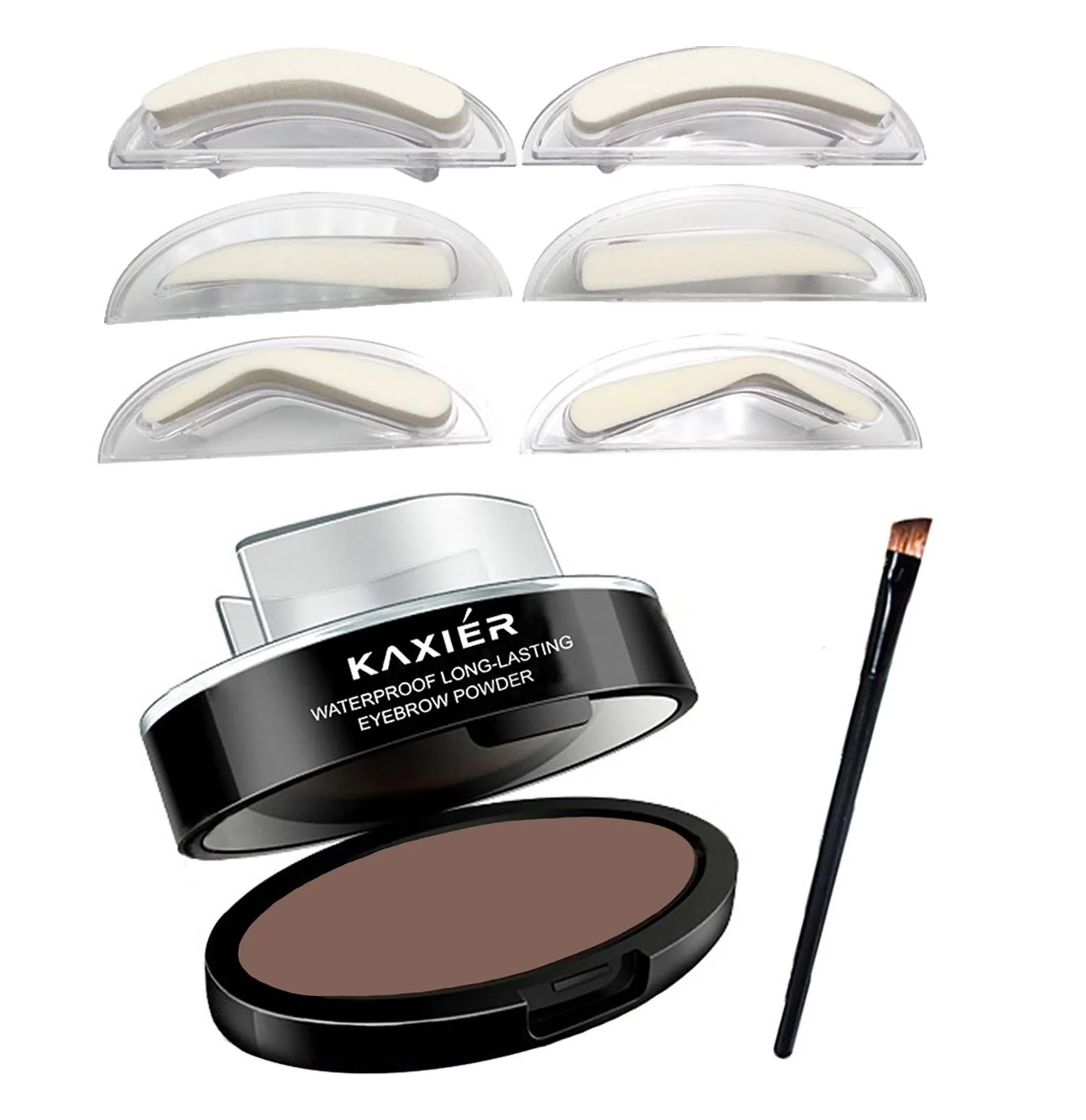 Refined Moakxer Eyebrow Powder Waterproof Eyebrow Stamp Powder Seal Nature Eye Brow Powder Tinting Coloring Kit Delicate Shape 301 Light Brown Modern