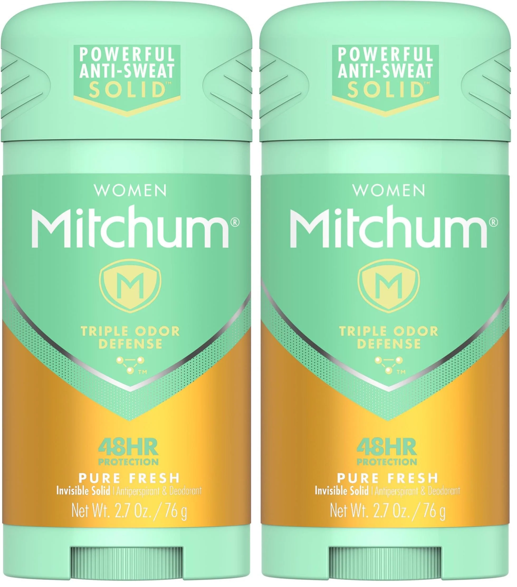 High-Quality Mitchum Women Triple Odor Defense Invisible Solid Antiperspirant Deodorant Pure Fresh 2.7 oz Pack of 2 Trusted