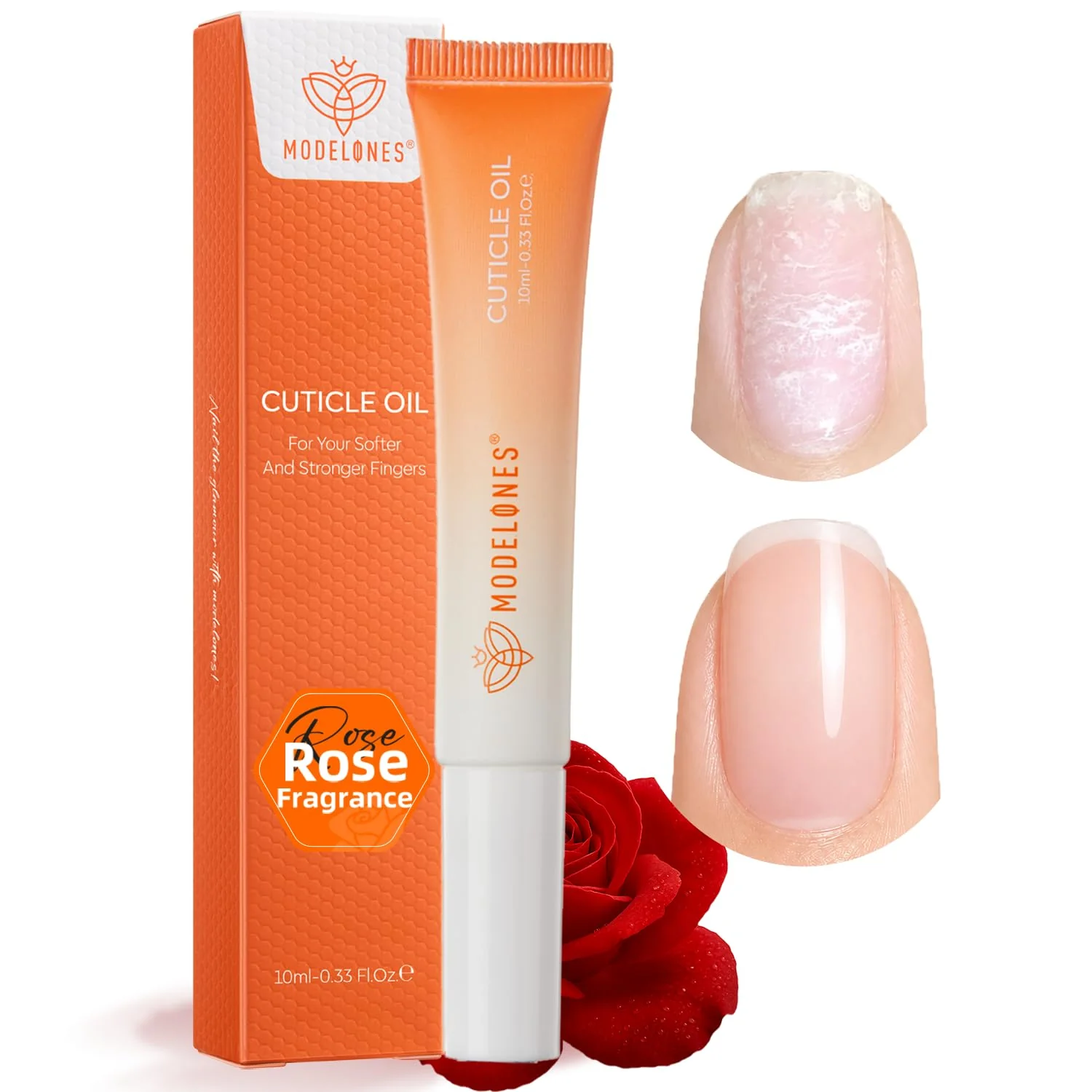 Responsible modelones Cuticle Oil Pen Rose for Growth and Strength Nail Growth Oil Cuticle Softener Quick Dry Nail Care Moisturize and Strengthen Damaged Nails Fast