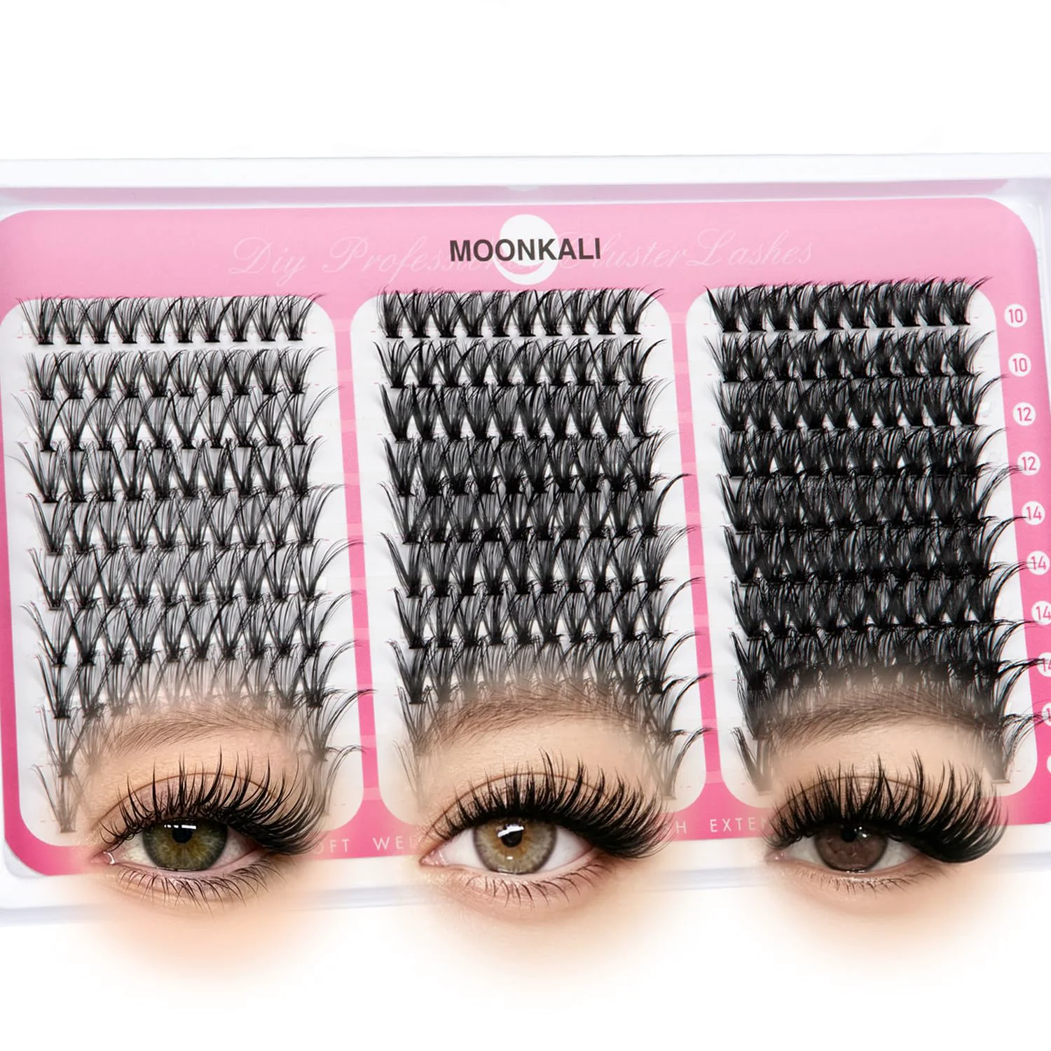 Casual MOONKALI Lash Clusters 30D 40D 50D Mix Individual Lashes Clusters Luxury Versatile 3D Full Eyelash Clusters 10-16MM Cluster Eyelash Extensions Classic
