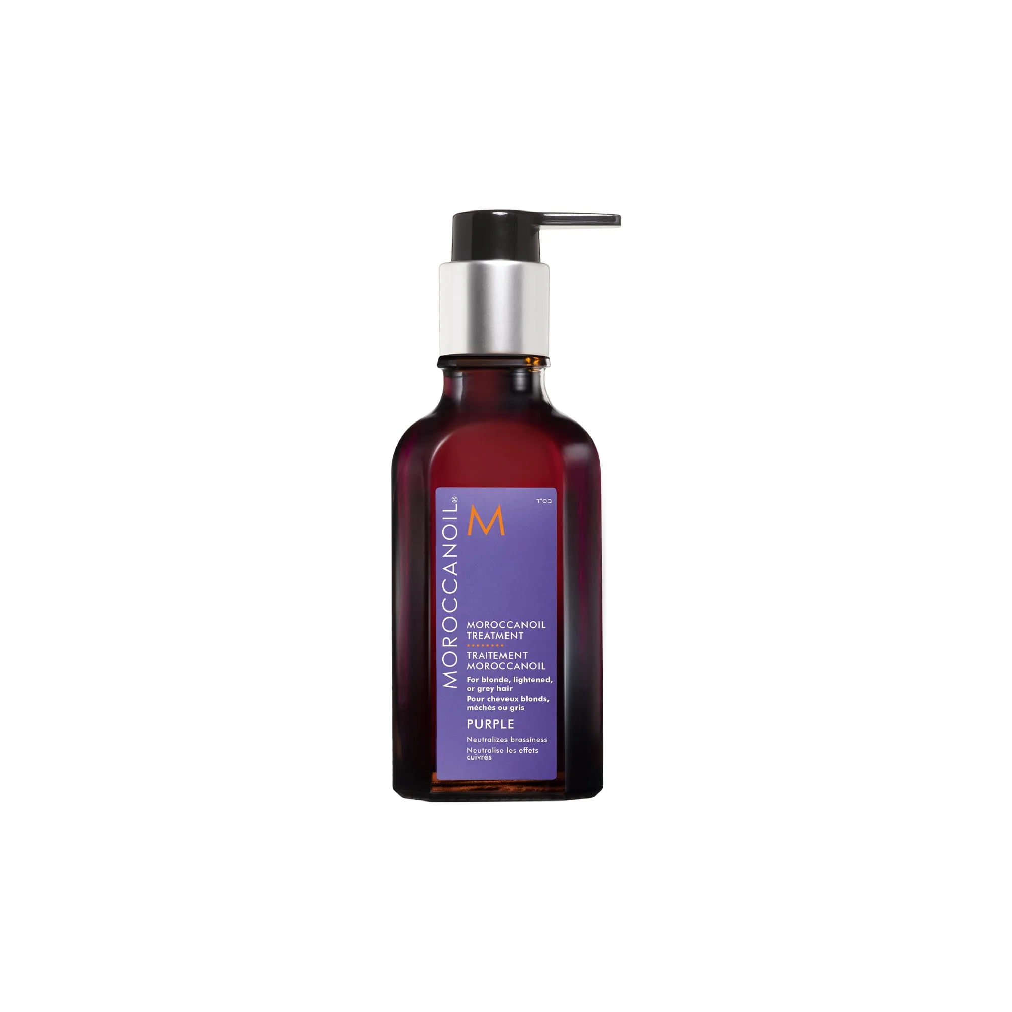 Natural Moroccanoil Treatment Purple Hair Oil for Blonde Hair 1.7 Fl. Oz. Versatile