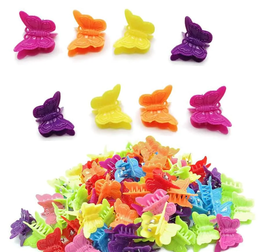 Fashionable MUUZLL 50 Pack Butterfly Hair Clips Pastel Mini Cute Accessories For 90S Girls Women Matte Colors Assorted Color Beautiful And Random Colour Advanced