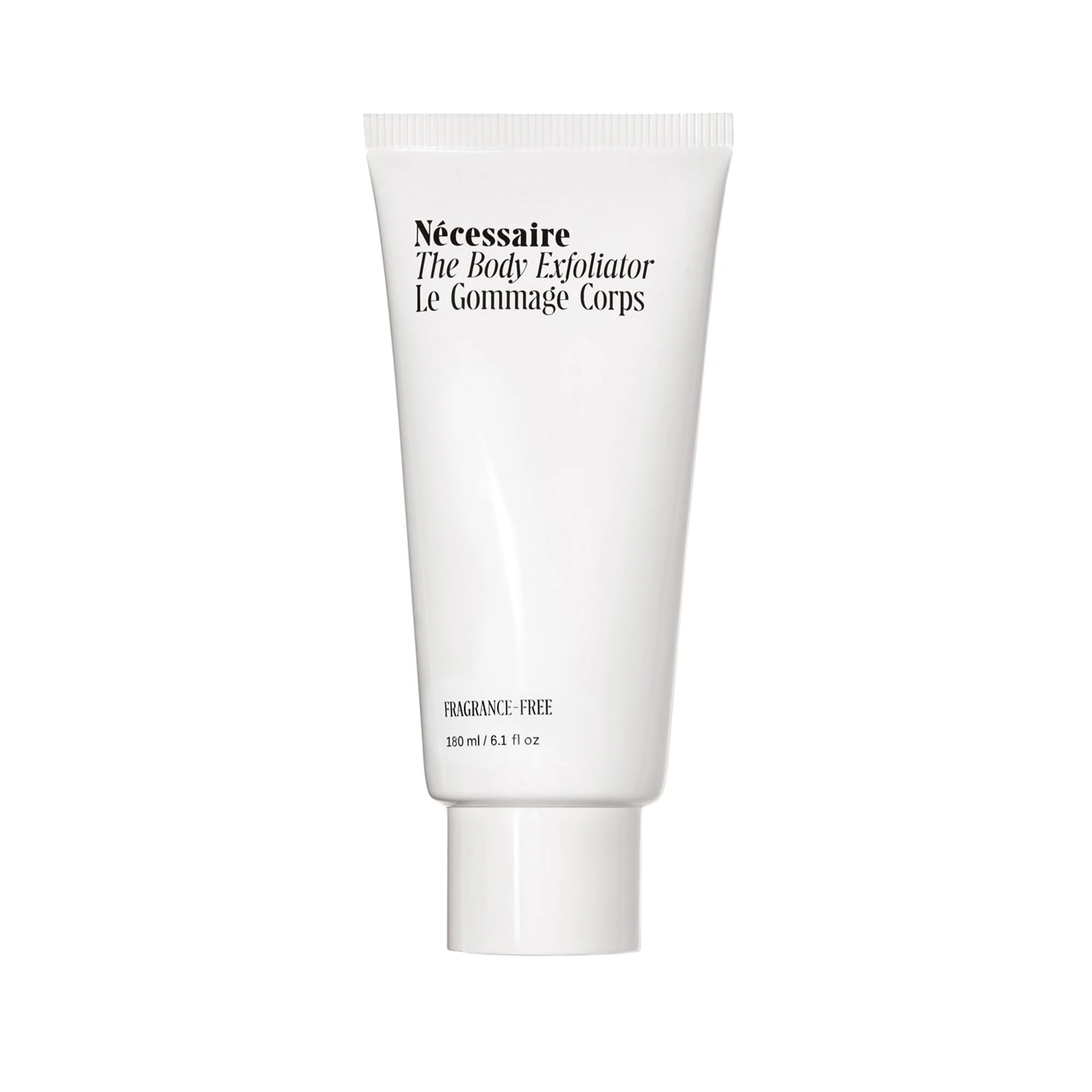 Green Nécessaire The Body Exfoliator. AHA BHA PHA. Resurface Skin. Smooth KP and Rough Patches. Hypoallergenic. Dermatologist-Tested. 180 ml 6.1 fl oz Comfortable