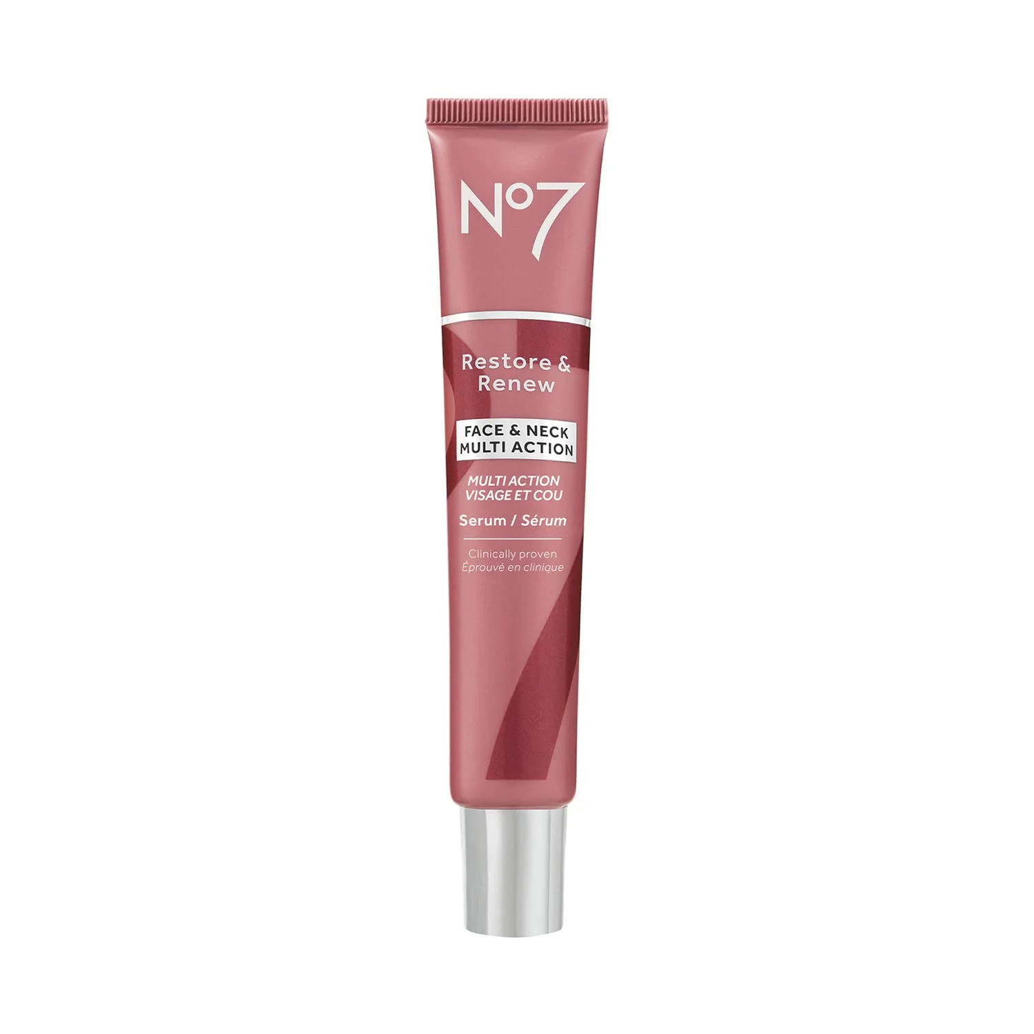 Lightweight No7 Restore Renew Multi Action Serum for Face Neck - Anti Aging Serum for Neck Firming and Tightening - Infused with Hydrating Collagen Peptides Long-Lasting