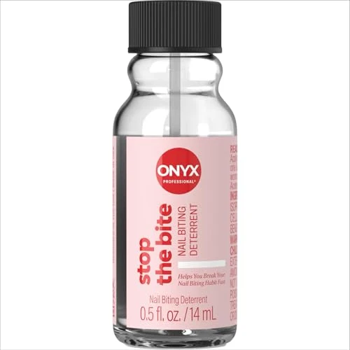 Sustainable Onyx Professional Stop the Bite Nail Biting Prevention Polish 0.5 Fl Oz - Made in USA Stop Nail Biting No Bite Nail Polish Thumb Sucking Deterrent Enhanced