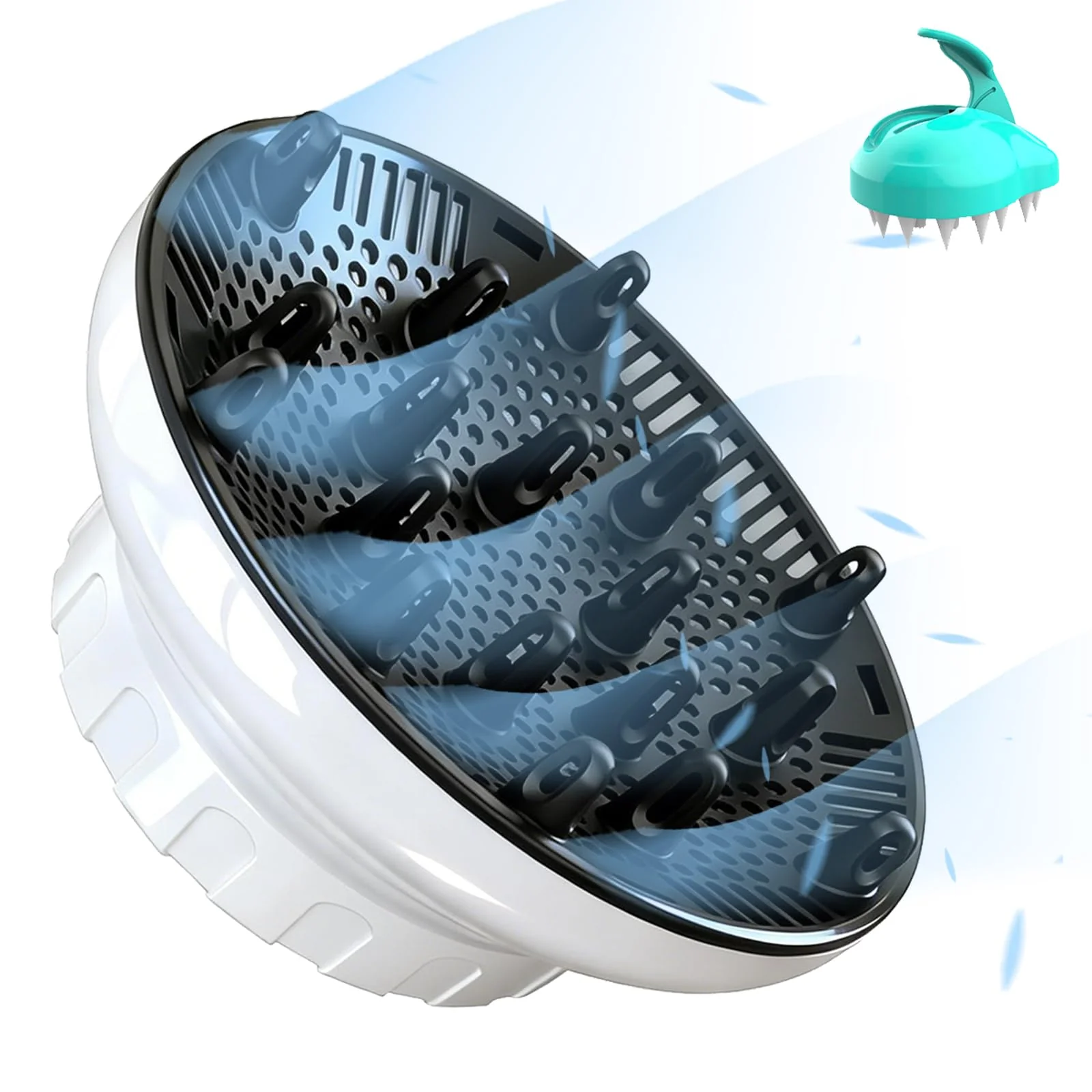 Efficient Universal Hair Diffuser for 1.4 -3.1 Blow Dryers Diffuser Hair Dryer Attachment Professional Hair Diffuser for Curly Wavy Long Thick Hair Reduces User-Friendly