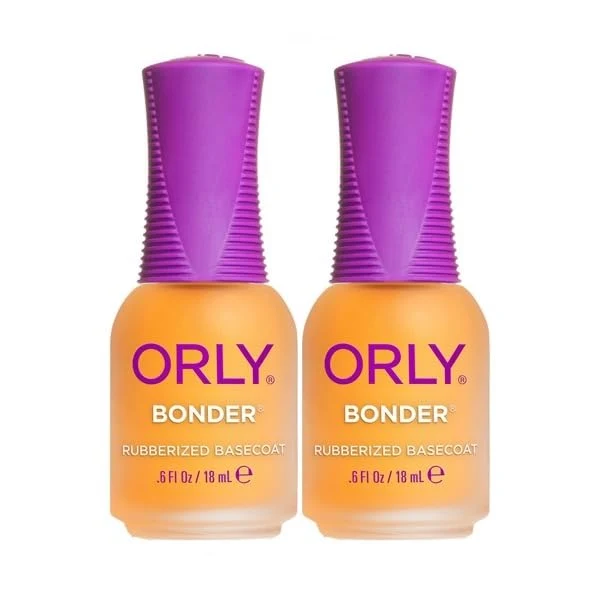 Refined Orly Bonder Base Coat Nail Polish Base Coat Rubberized Basecoat for Long-Lasting Manicures Pedicures Bonder 2 pack Contemporary
