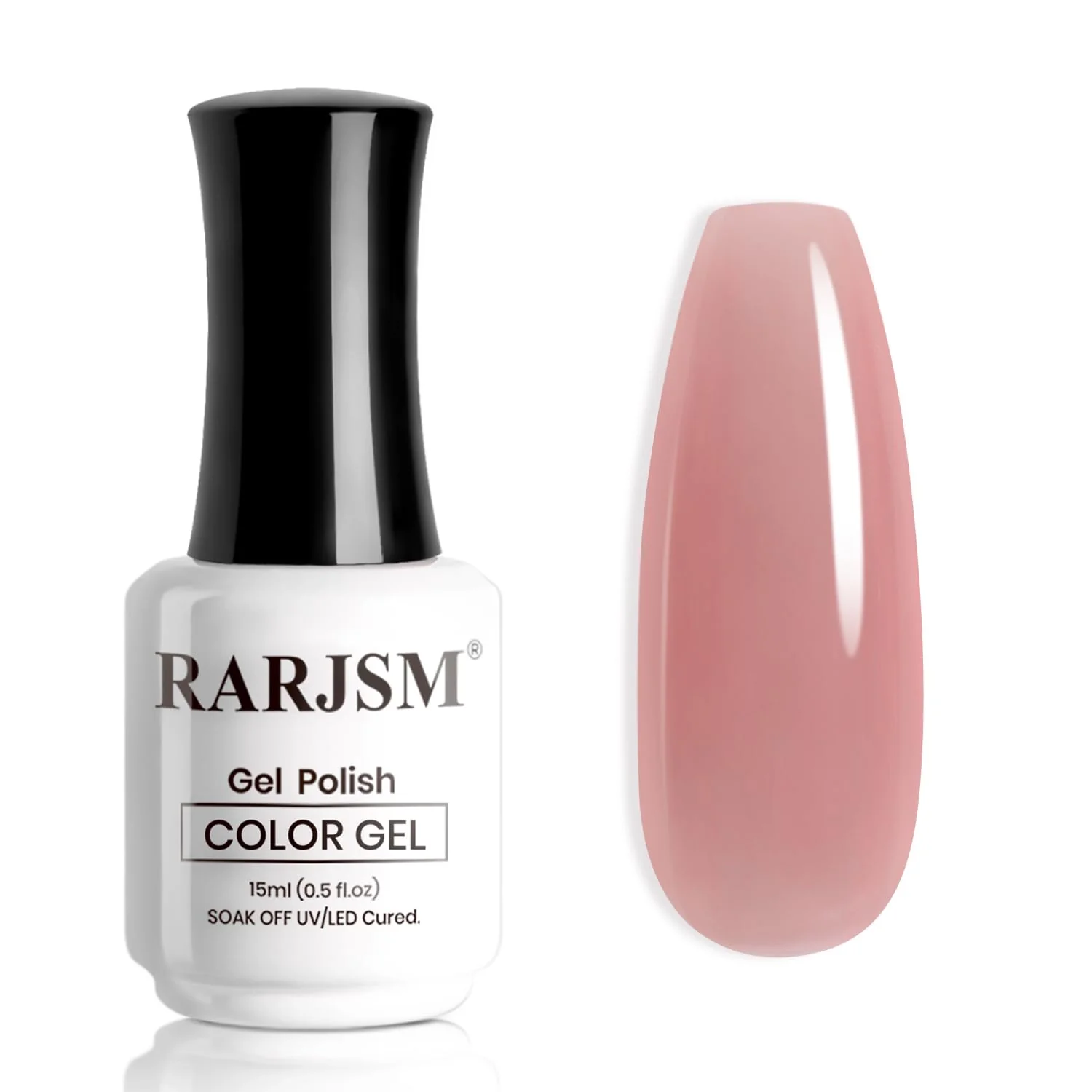 High-End RARJSM Nude Gray Ruddy Pink Gel Nail Polish Neutral Skin Tone Sheer Jelly Gelpolish 1PC 15ml Single Bottle Creamy Transparent Natural Nudegel Polish Casual
