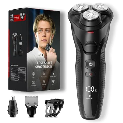 Trendy rategist - - Electric Razor for Men IPX7 Waterproof Electric Shavers for Men - Adjustable One Touch Acceleration Professional Results at Home Fine
