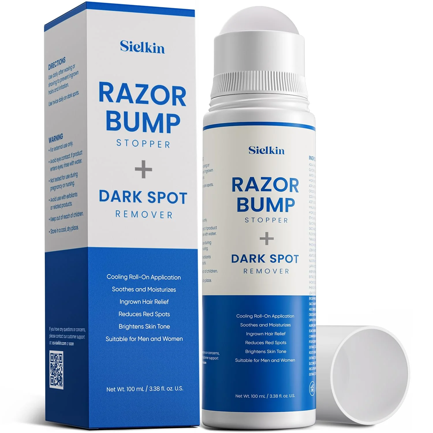 World-Class Razor Bump Stopper with Ingrown Hair Treatment Razor Bumps Treatment for Men and Women After Shave Solution for Ingrown Hairs and Razor Burns Roll Healthy