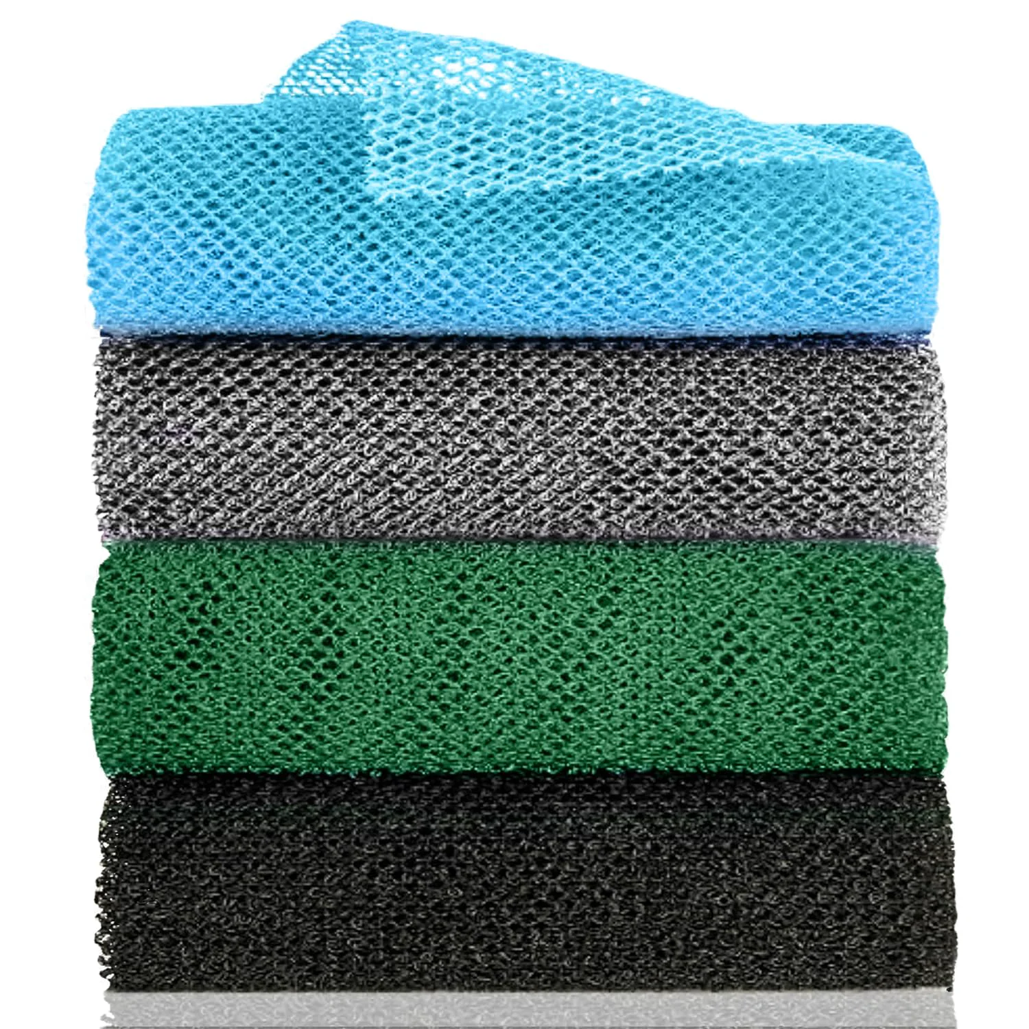 Refined African Exfoliating Net African Net Sponge Nylon African Bathing Sponge Net African Net Long Net Bath Sponge Shower Body Scrubber Back Scrubber Fine