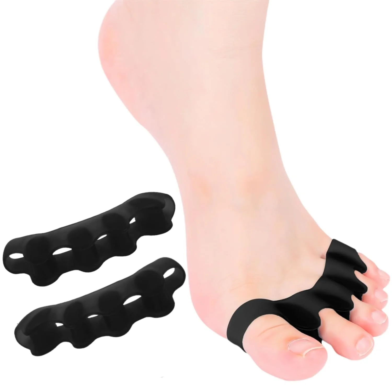 Original sundpik 2PCS Toe Spacers for Women and Men Toe Separators for Pedicure Bunion Corrector Hammer Toe Straightener Plantar Fasciitis Toe Spreaders User-Friendly