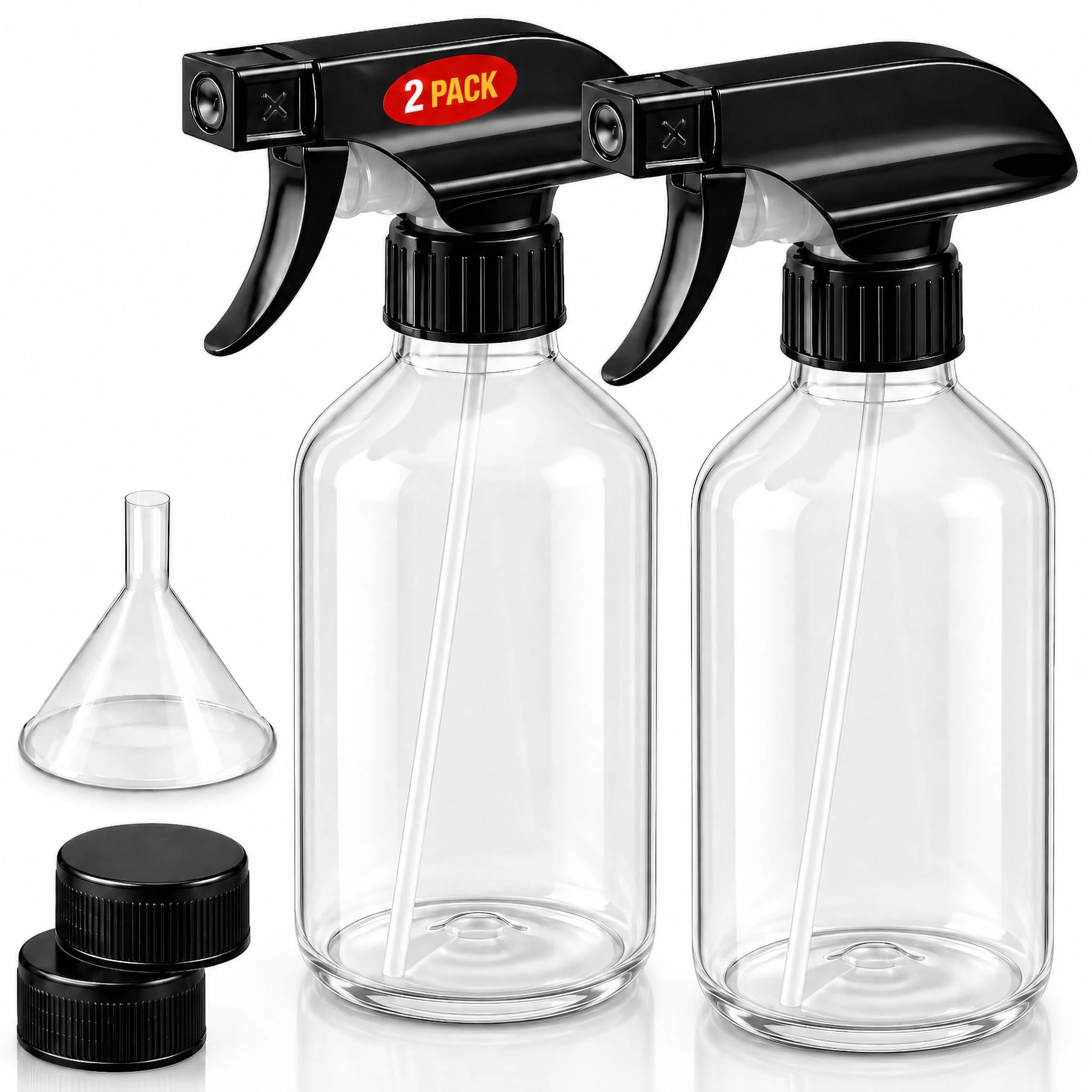 Detailed SUPER 2 Pack Plastic Spray Bottles 10 OZ - Leak Proof Adjustable Nozzle Empty Spray Bottles For Cleaning Solutions Plants Pet Or Diy Spray Carefully Designed