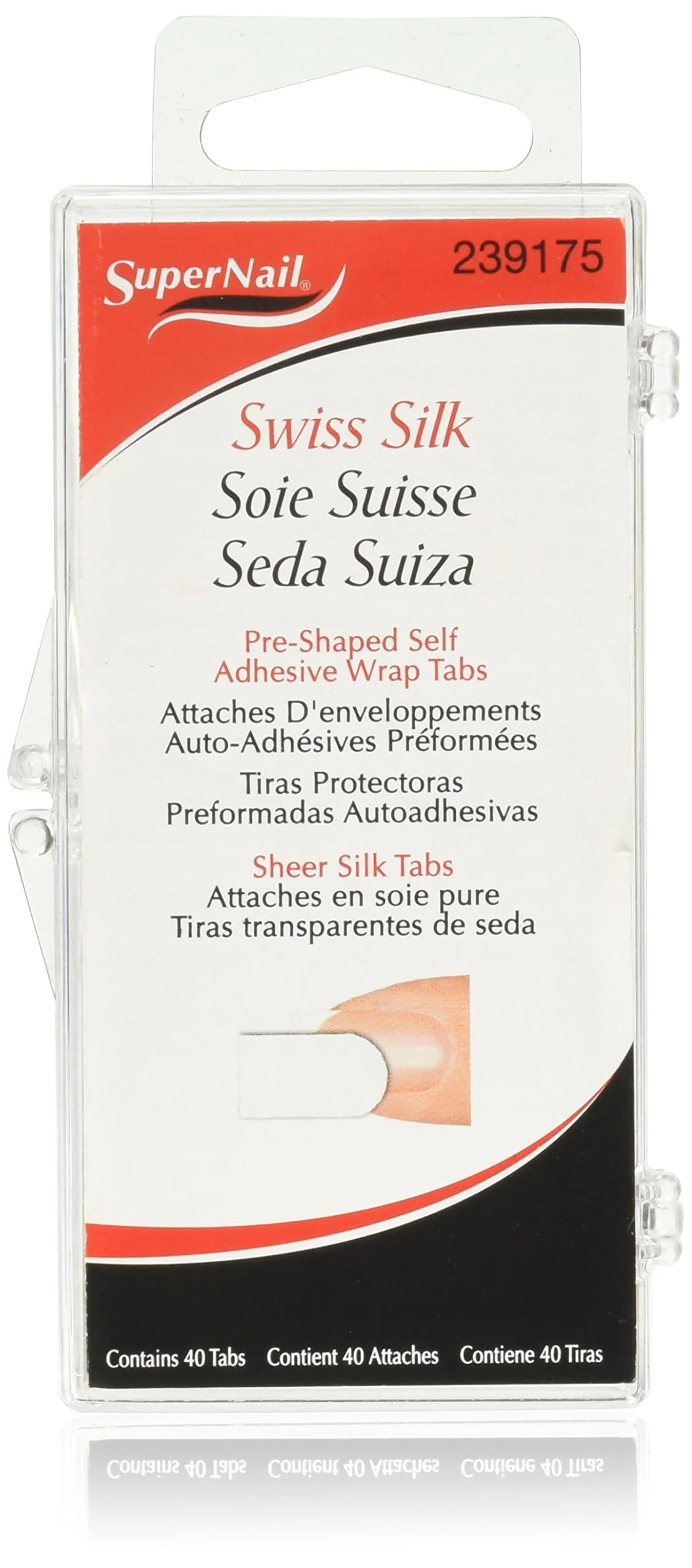 Eco-Friendly Supernail Swiss Silk Wrap Self-Adhesive Tabs 40 Count Recyclable