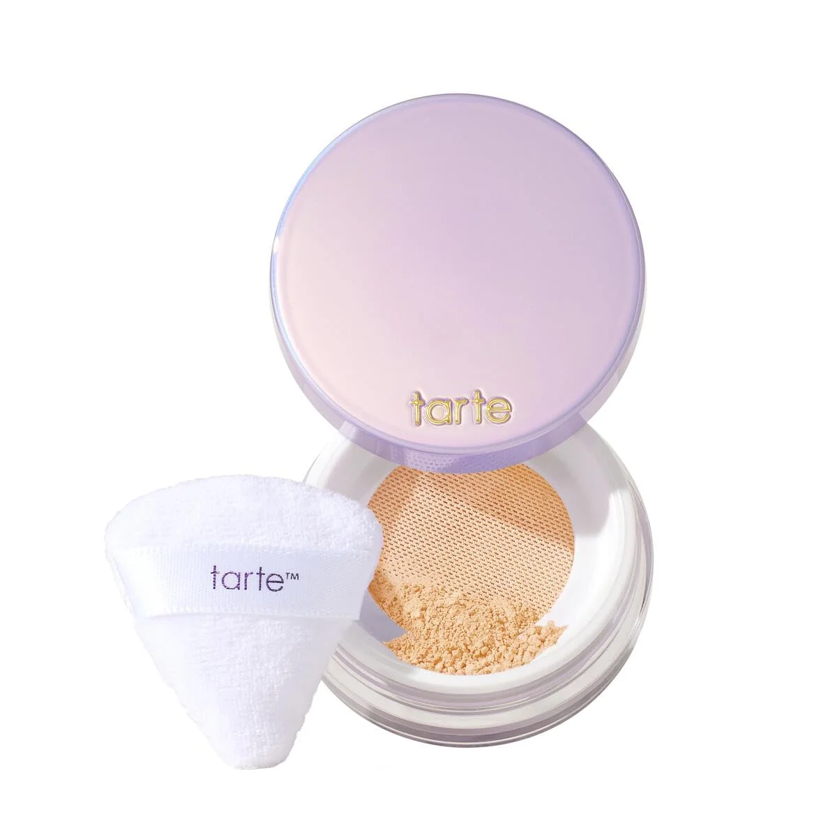 Long-Lasting tarte creaseless setting powder - Loose Face Powder Lightweight Oil-Absorbing Formula for Longwear Finish Vegan Cruelty- travel size yellow Minimalist