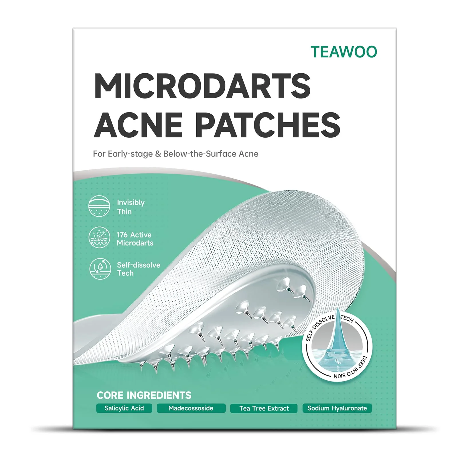 Consistent 144-Count Microdart Acne Patches Hydrocolloid Pimple Patches with Salicylic Acid Madecossoside Microdart Zit Patches for Deep Blemishes Early Relaxed